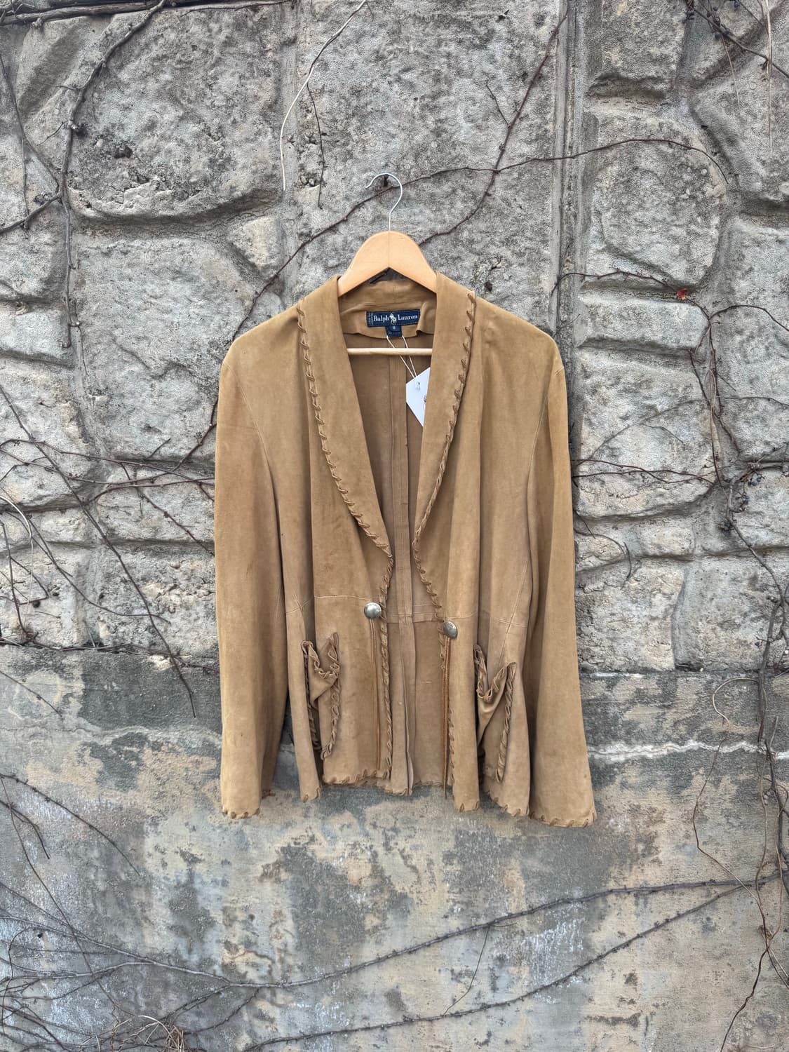 80~90s 폴로 랄프로렌 빈티지 스웨이드 웨스턴 가죽 자켓 상품이미지1