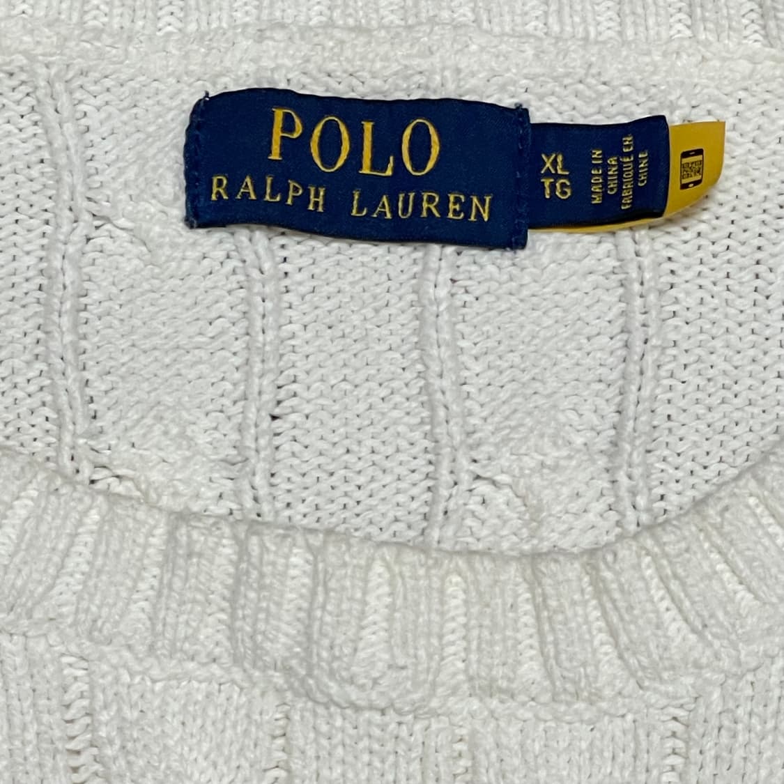 [XL] 폴로 랄프로렌 꽈배기 케이블 빈티지 니트 화이트 상품이미지2