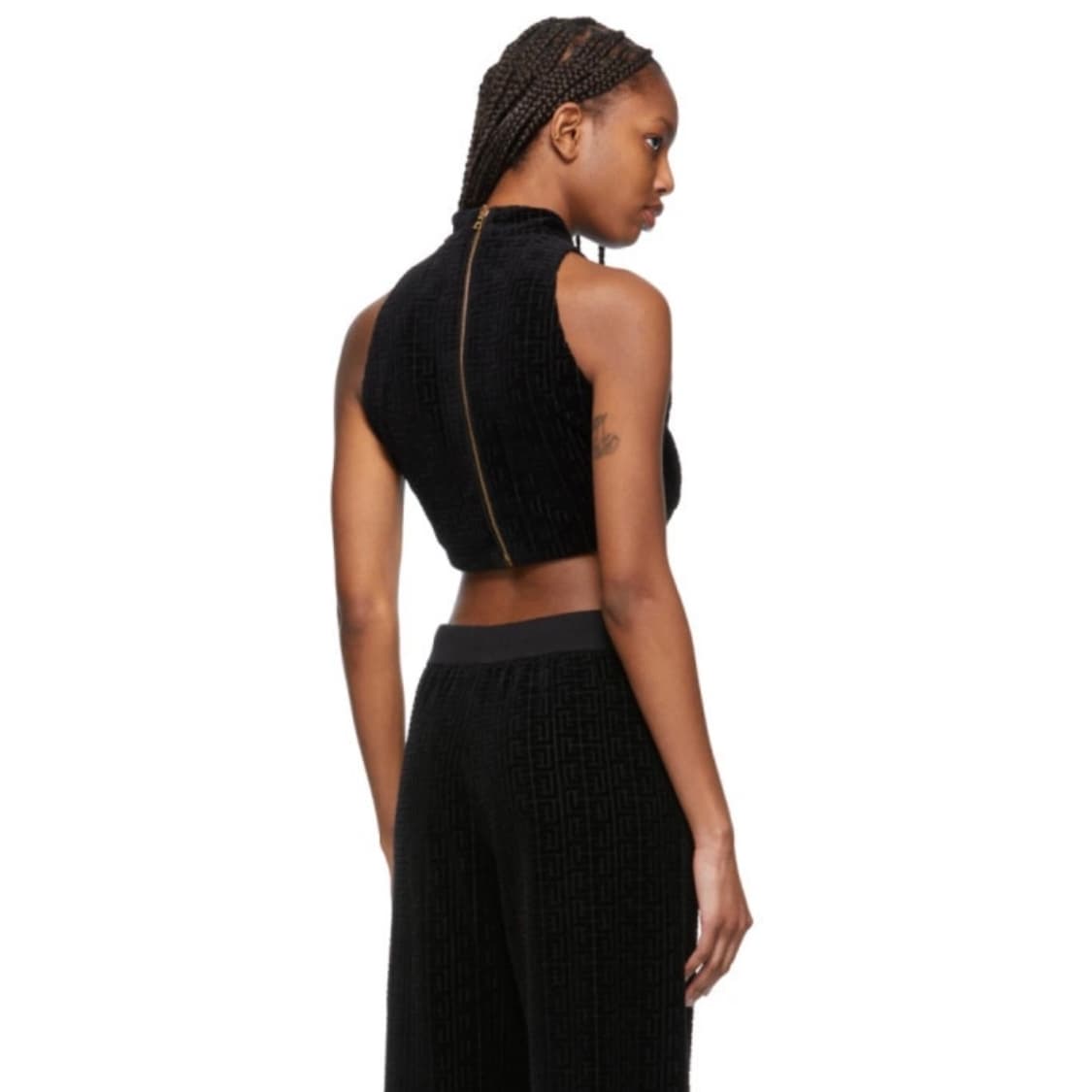 Balmain 발망 벨벳 크롭탑 상품이미지3