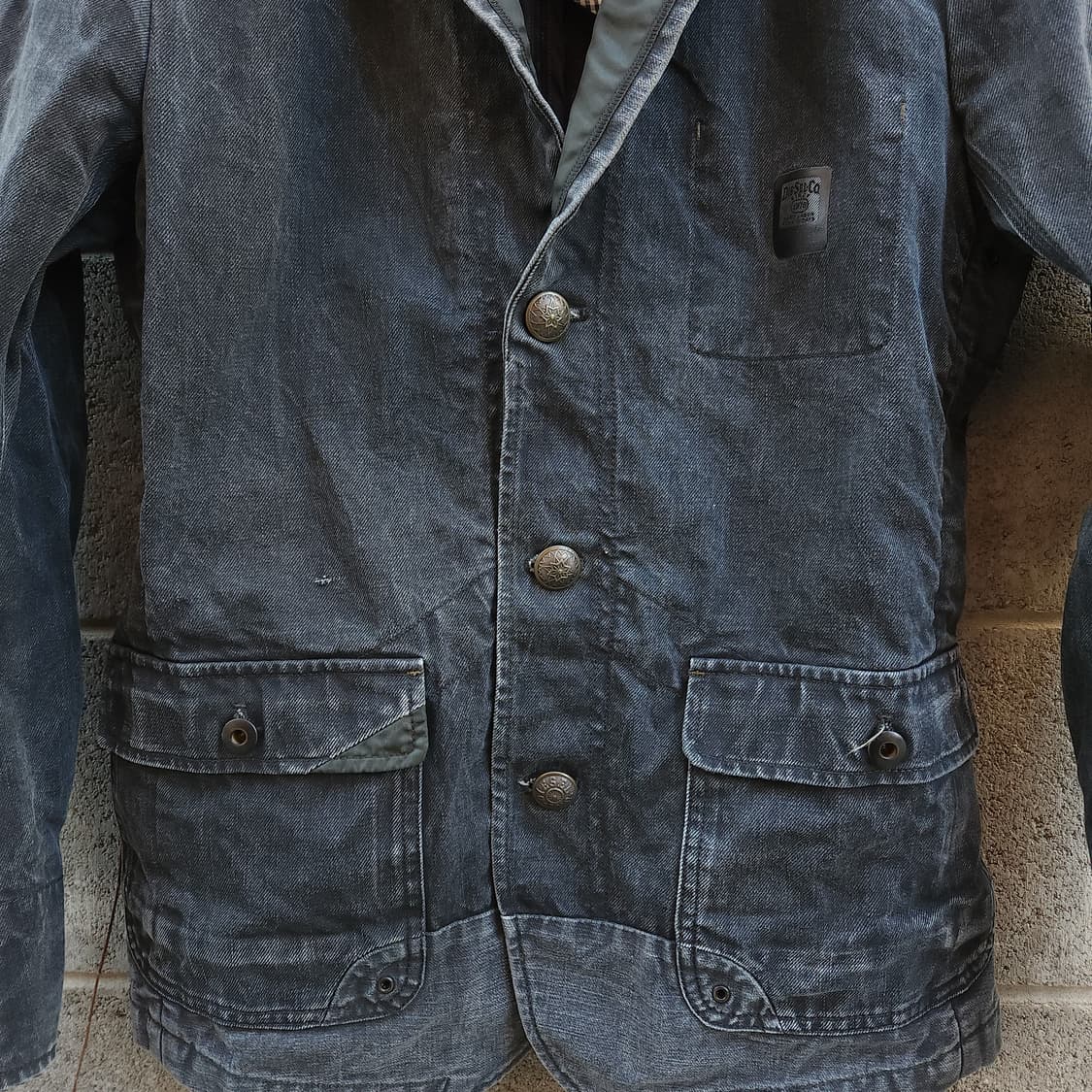 [S] DIESEL VINTAGE 왁스 데님 블레이저 남녀 자켓 상품이미지3