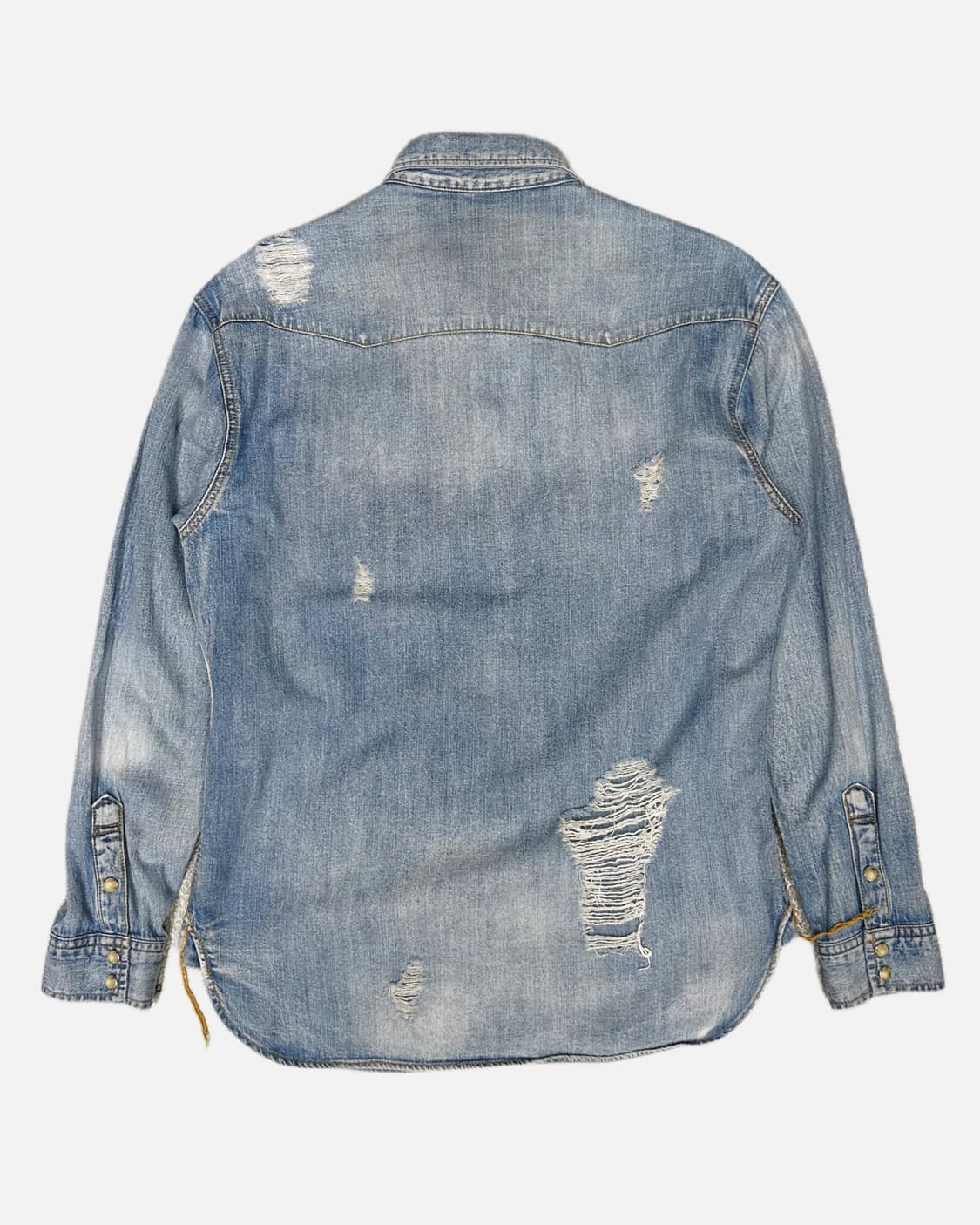 distressed western denim shirt 상품이미지4