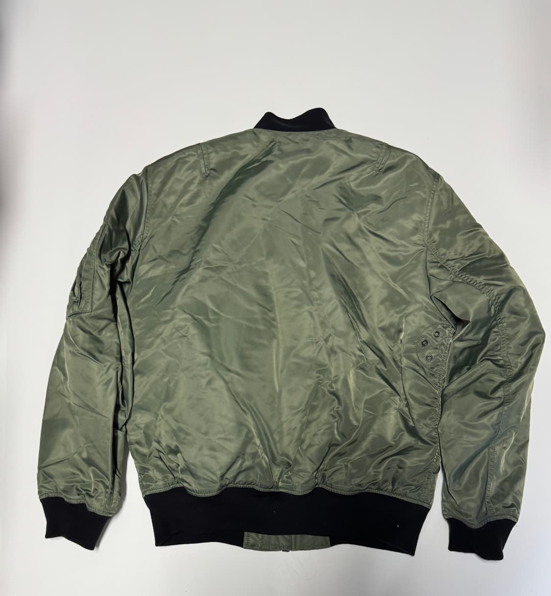 세븐셀라 나일론 봄버 블루종 점퍼 자켓 L 카키 상품이미지2