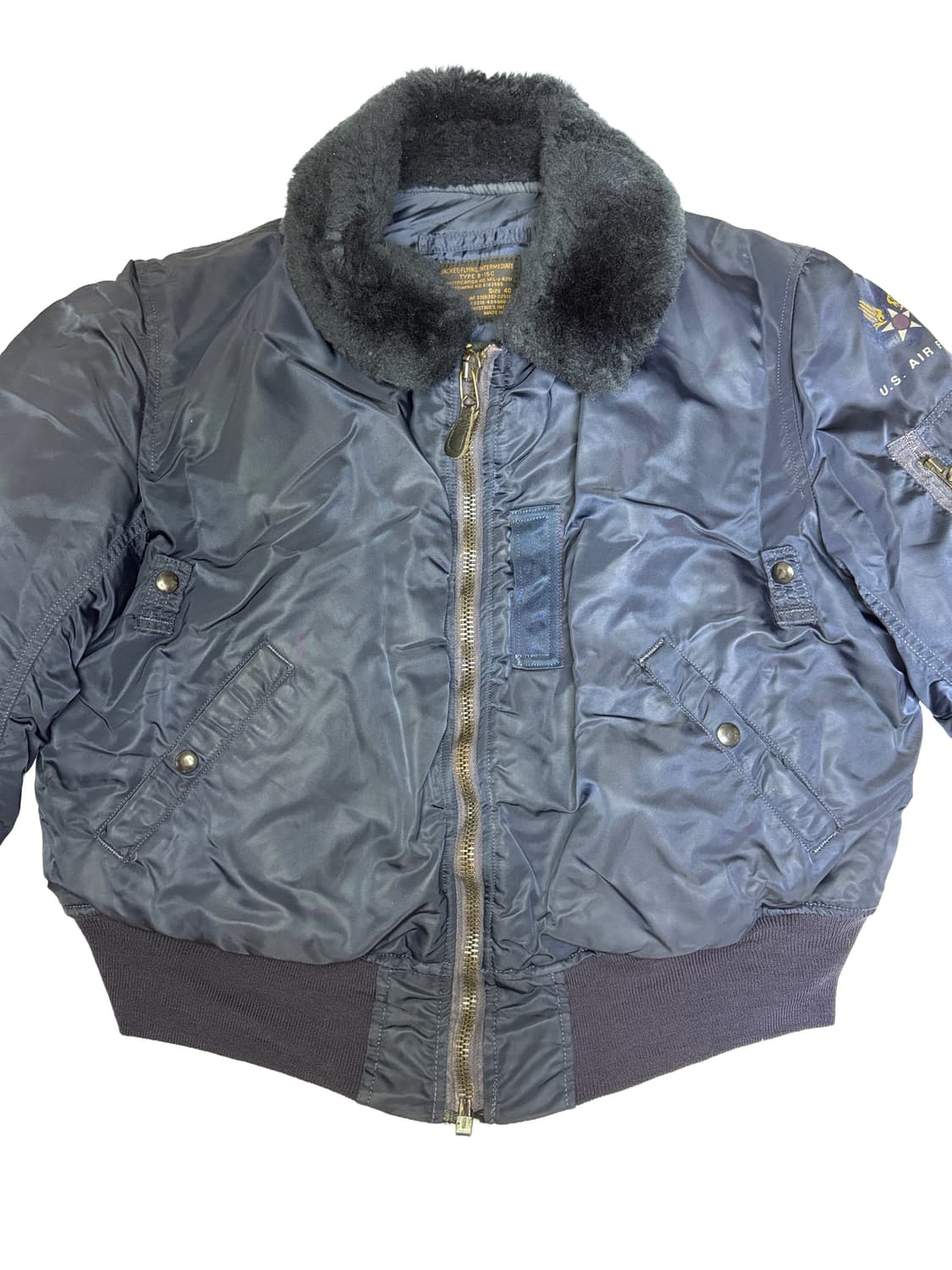 빈티지 90s 알파인더스트리 B-15C 항공자켓 네이비 40 상품이미지2