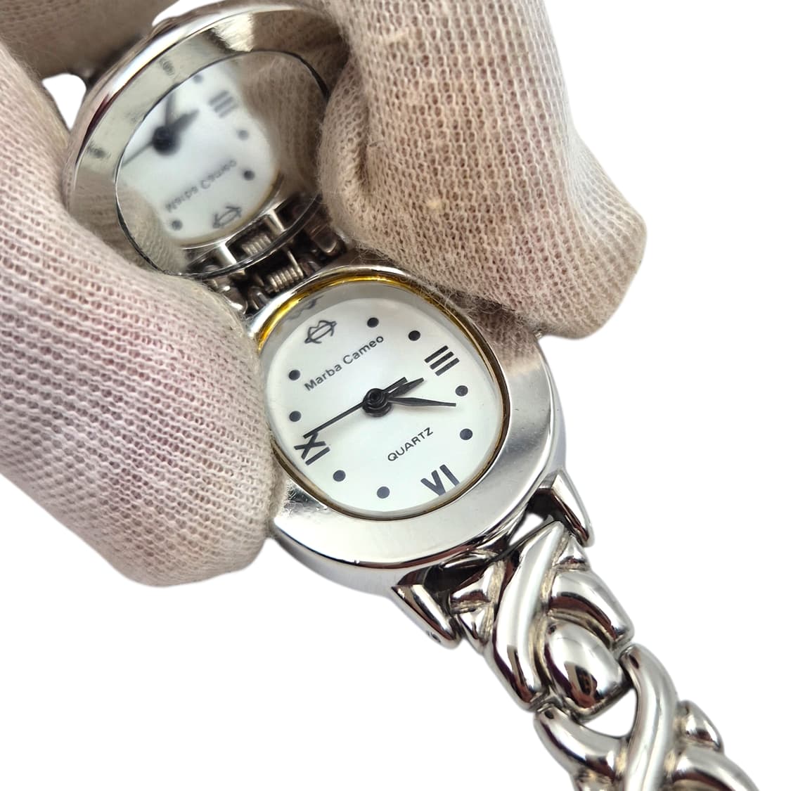 80s 마바 오발 미러 카메오 손목시계 상품이미지4