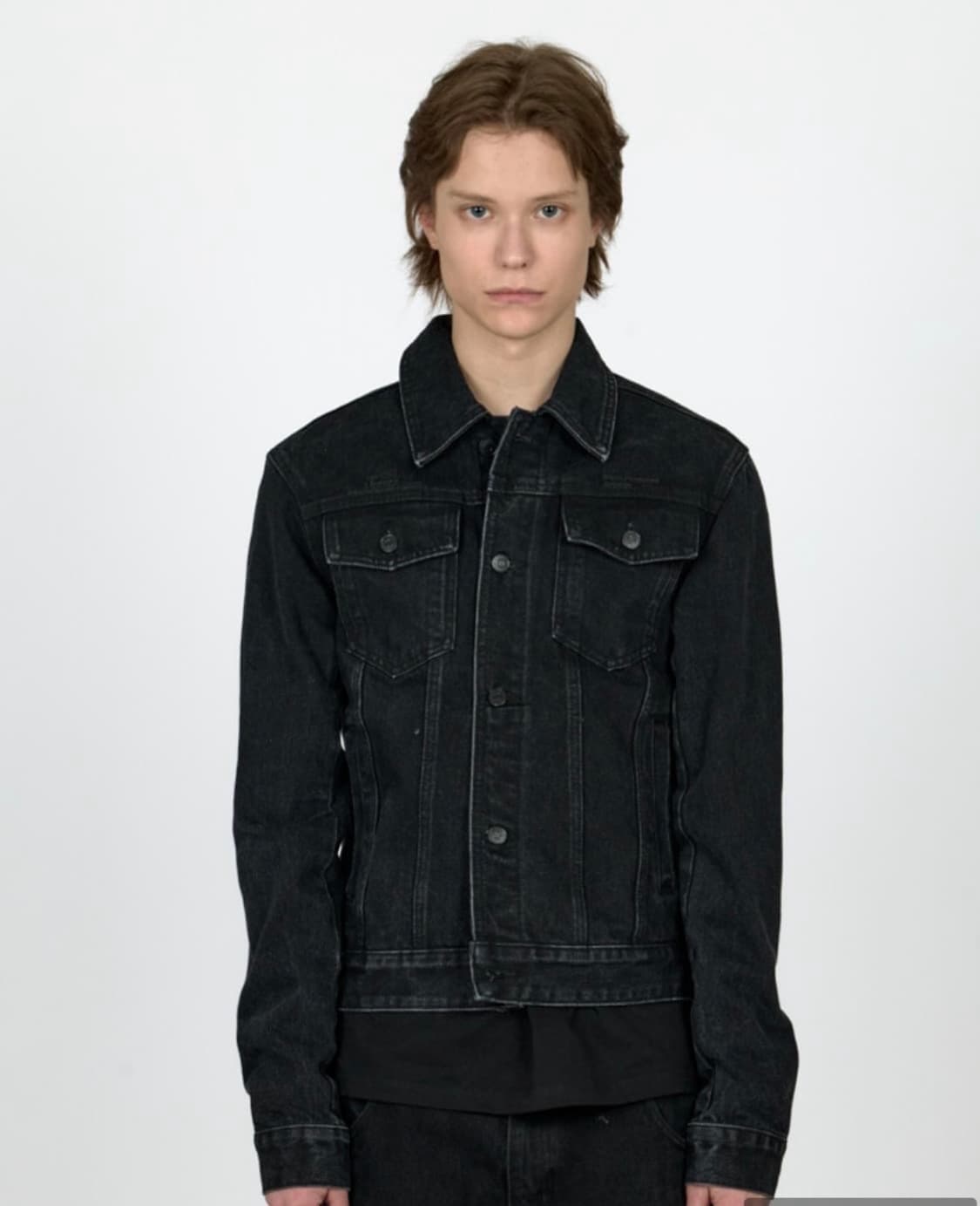 플라스틱 프로덕트 트러커 자켓 블랙 S 상품이미지1