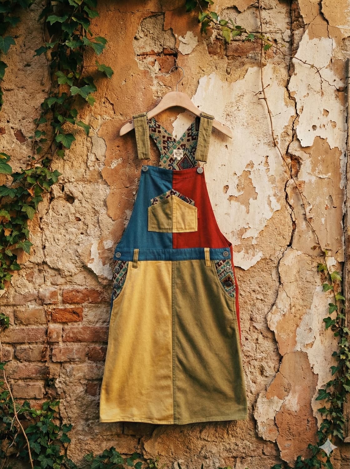 TITICACA의 빈티지 패치워크 에프론 상품이미지3