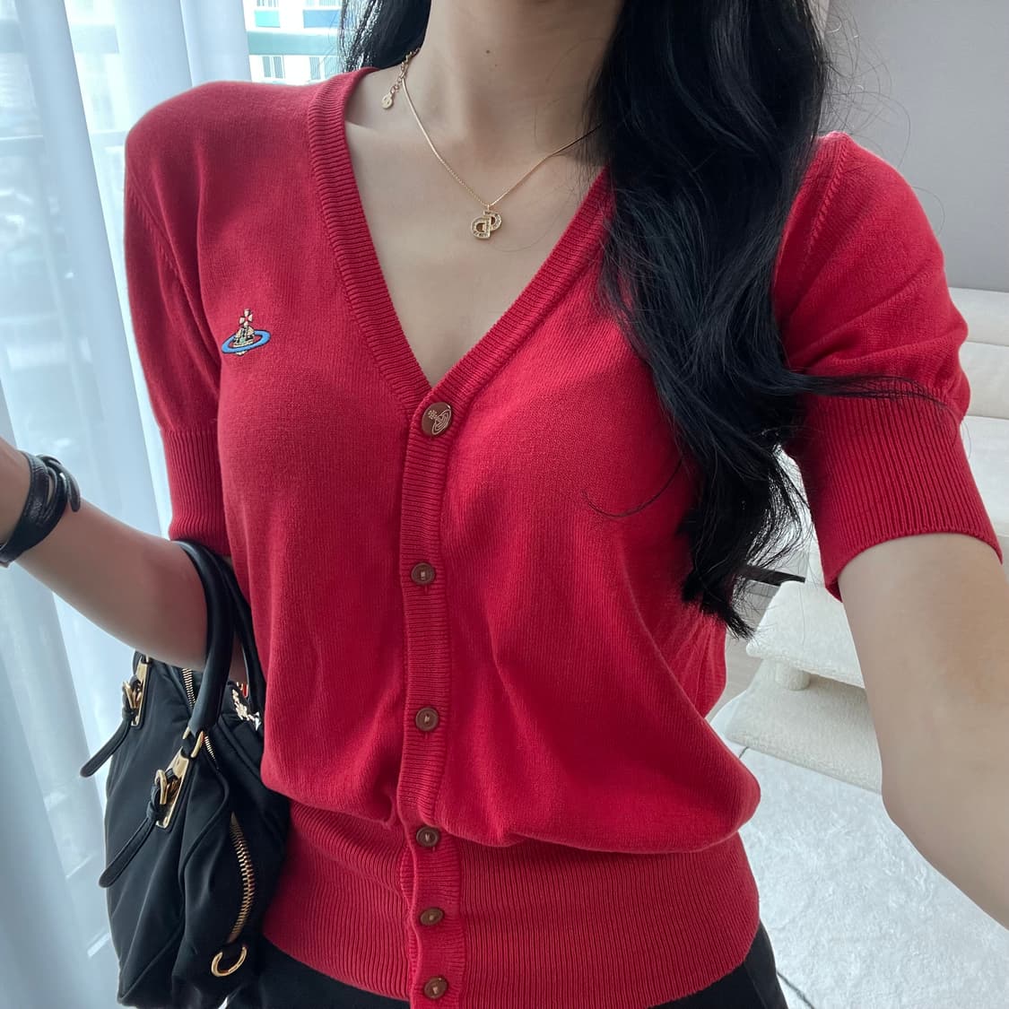 비비안웨스트우드 임포트 레드 가디건 상품이미지8