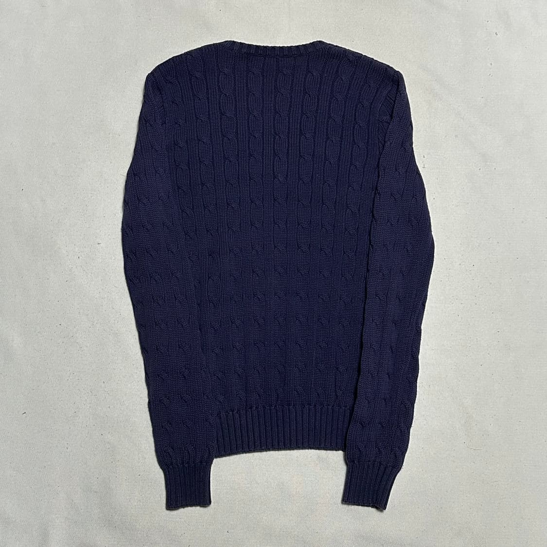 S 폴로랄프러렌 브이넥 케이블 코튼 네이비 니트 상품이미지3
