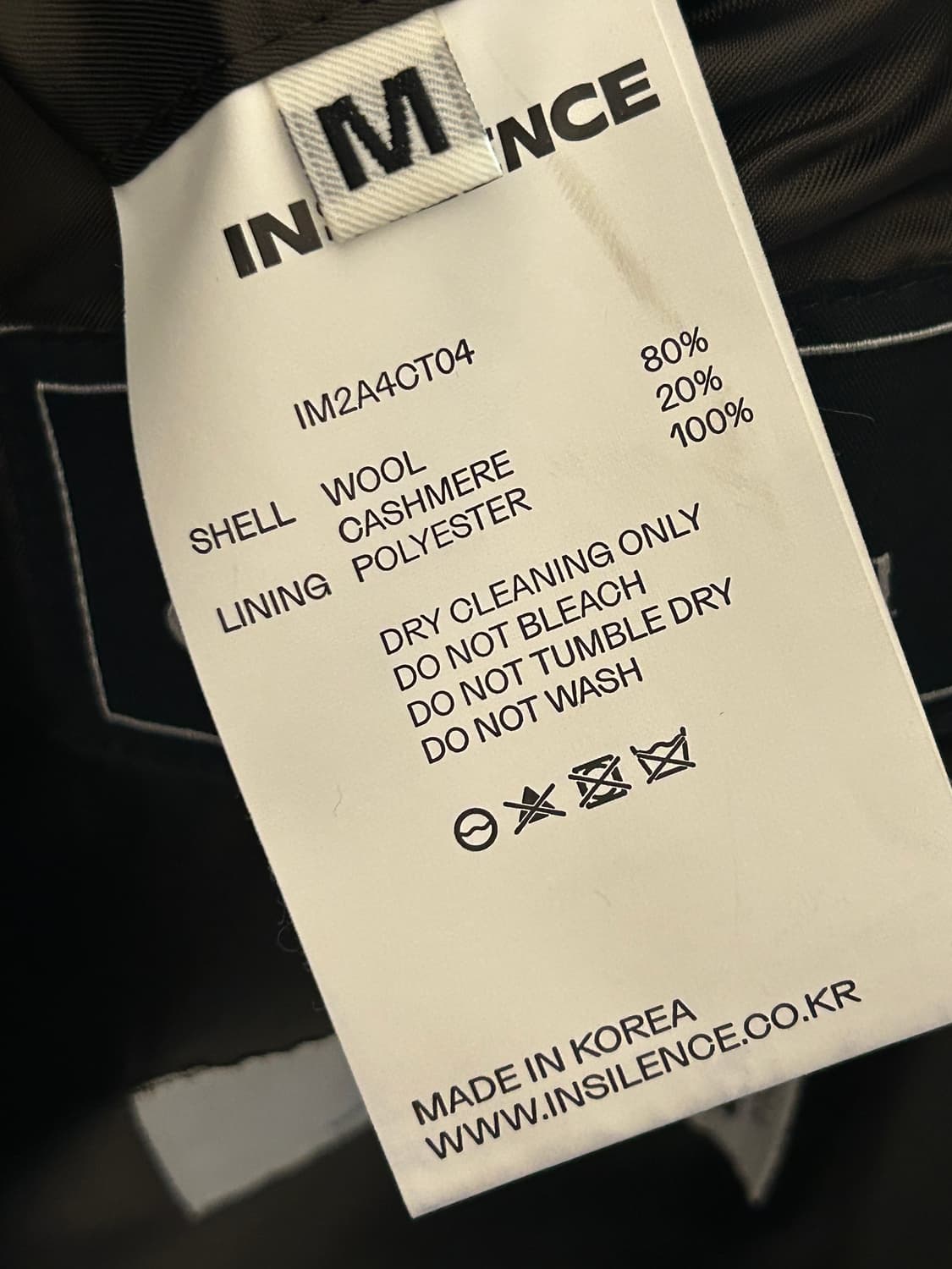 인사일런스 더블 브레스티드 울 캐시미어 코트 상품이미지9