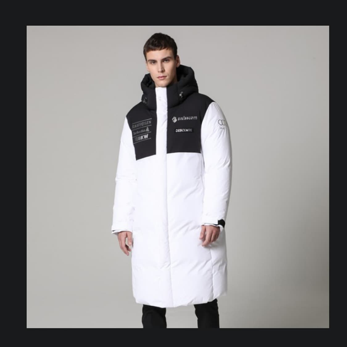 데상트 스위스 스키팀 엣지 와펜  롱패딩 점퍼 상품이미지1