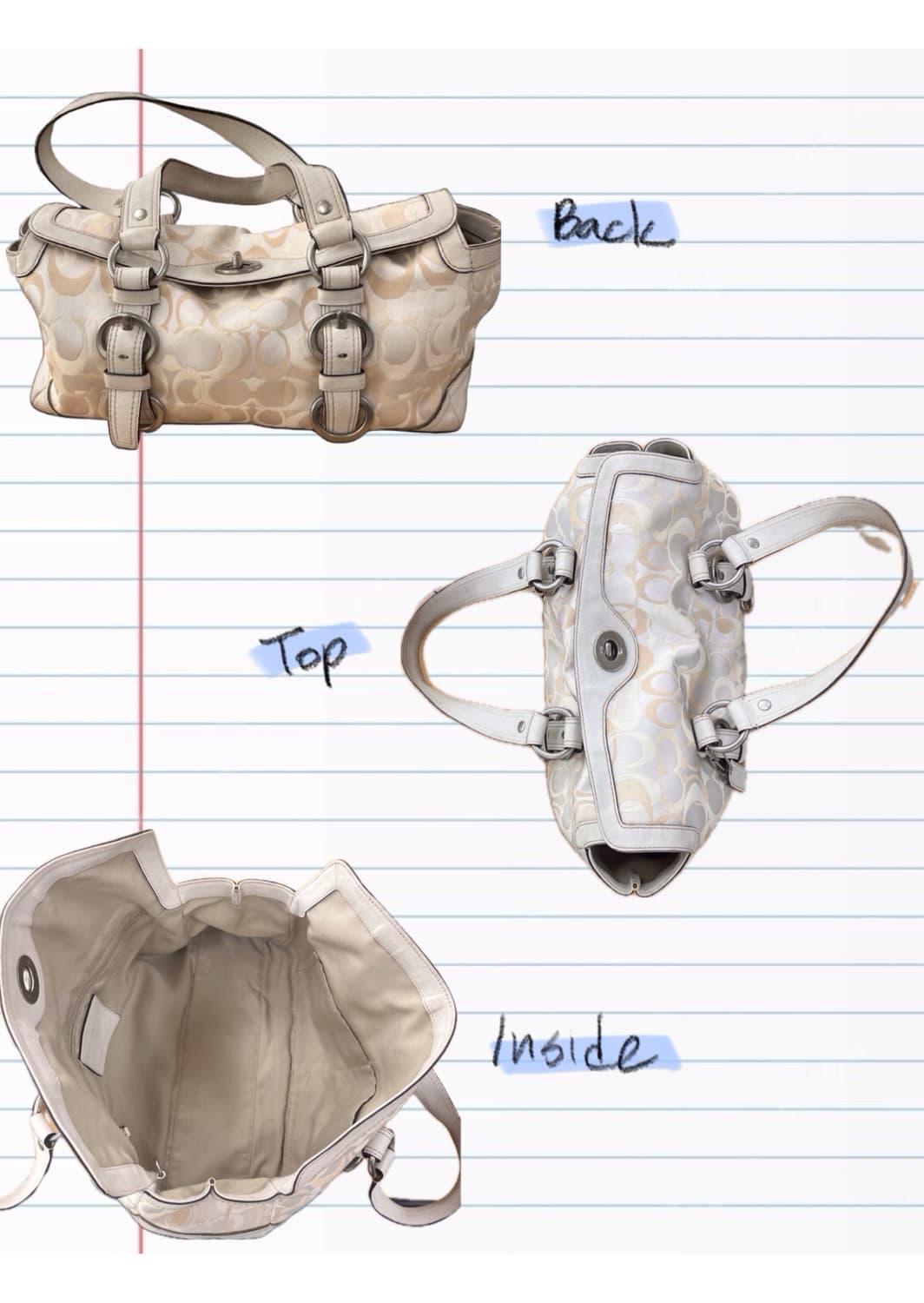 Coach Y2K White Shoulder Bag 상품이미지2