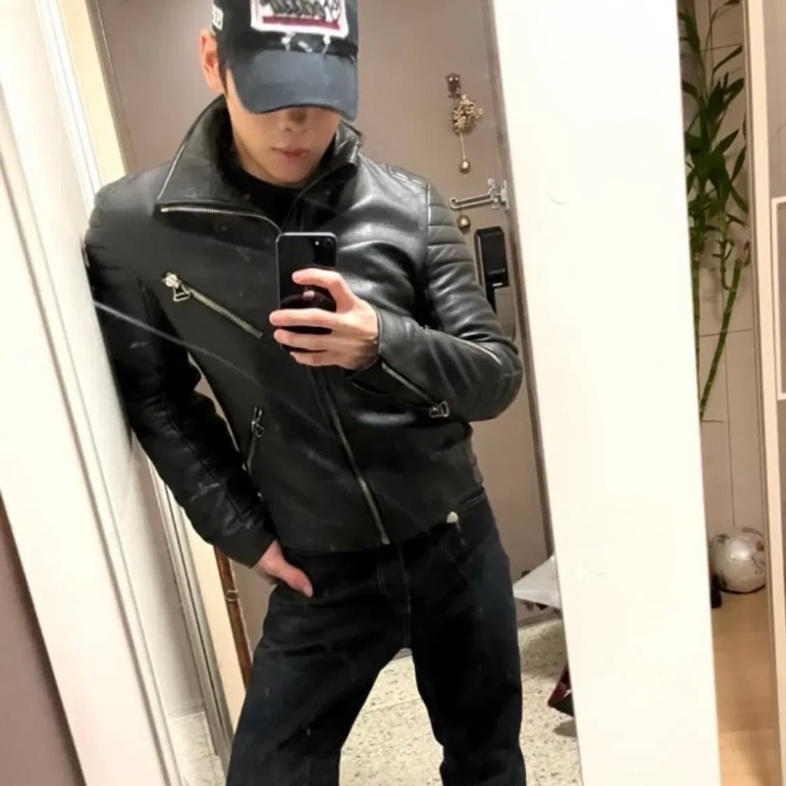 (105) System Homme 램스킨 바이커 자켓 상품이미지4