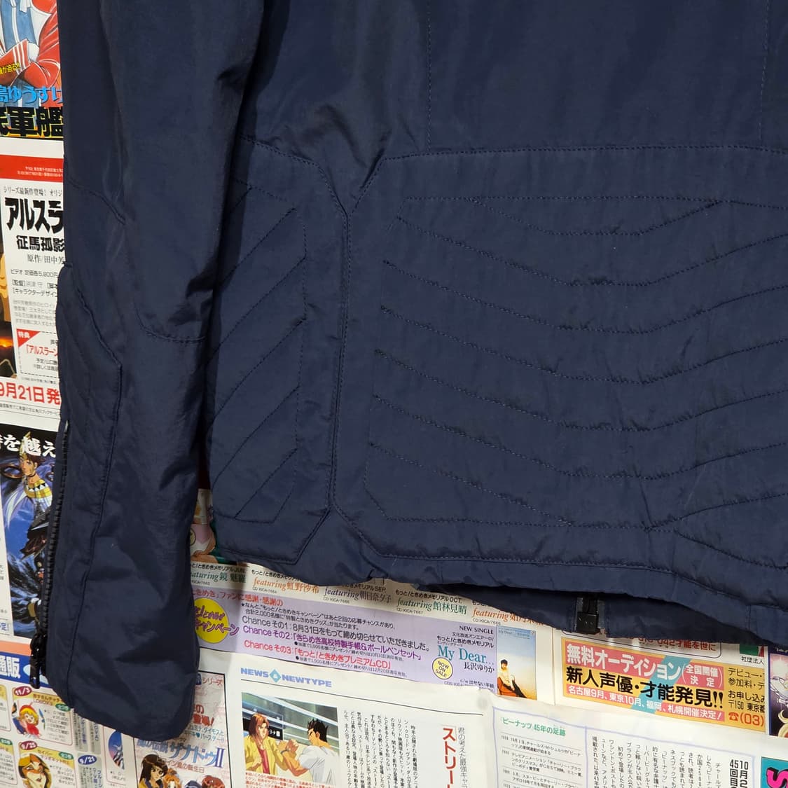 아르마니 익스체인지 네이비 패디드 바이커 무드 자켓 상품이미지8