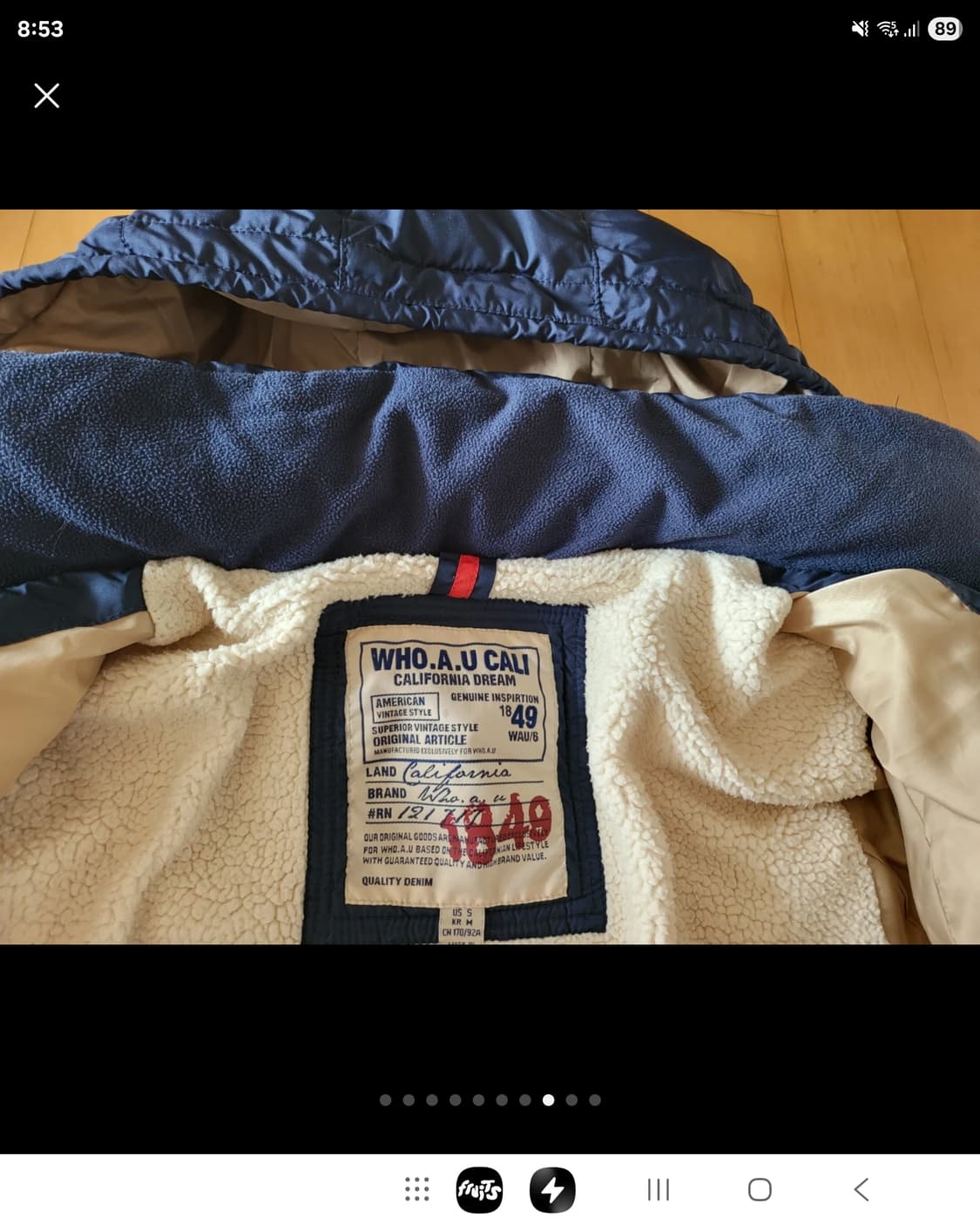 후아유 네이비 솜패딩 상품이미지5