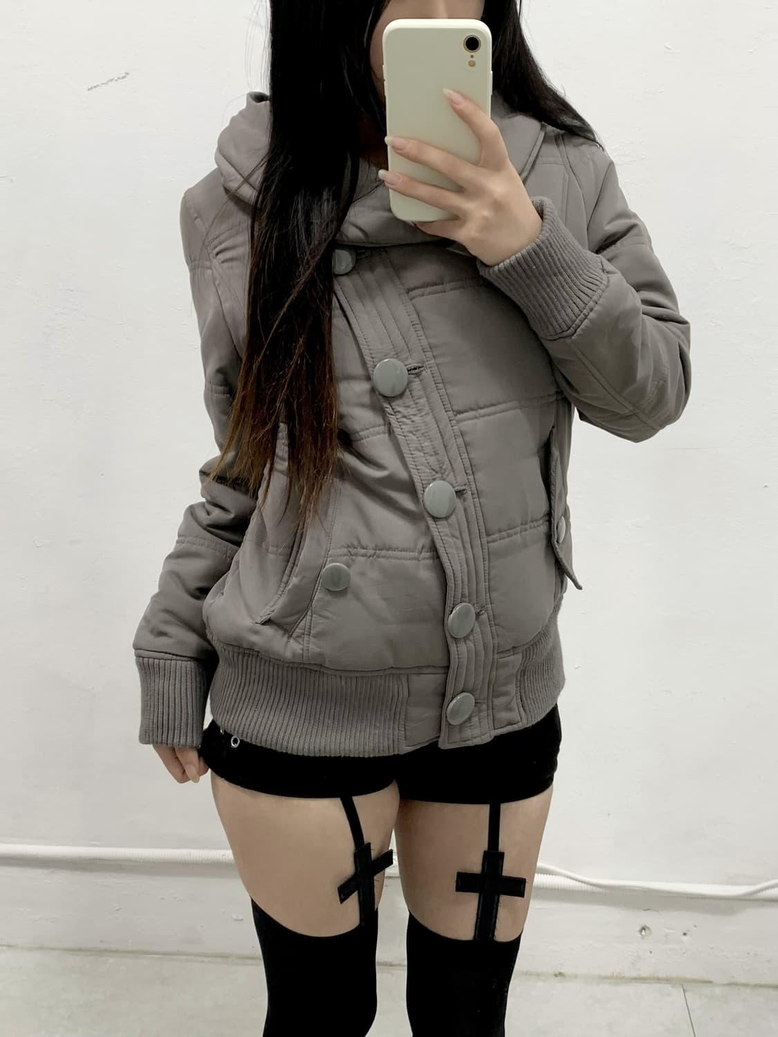[DOSCH] 갸루 y2k 차콜 패딩 상품이미지3