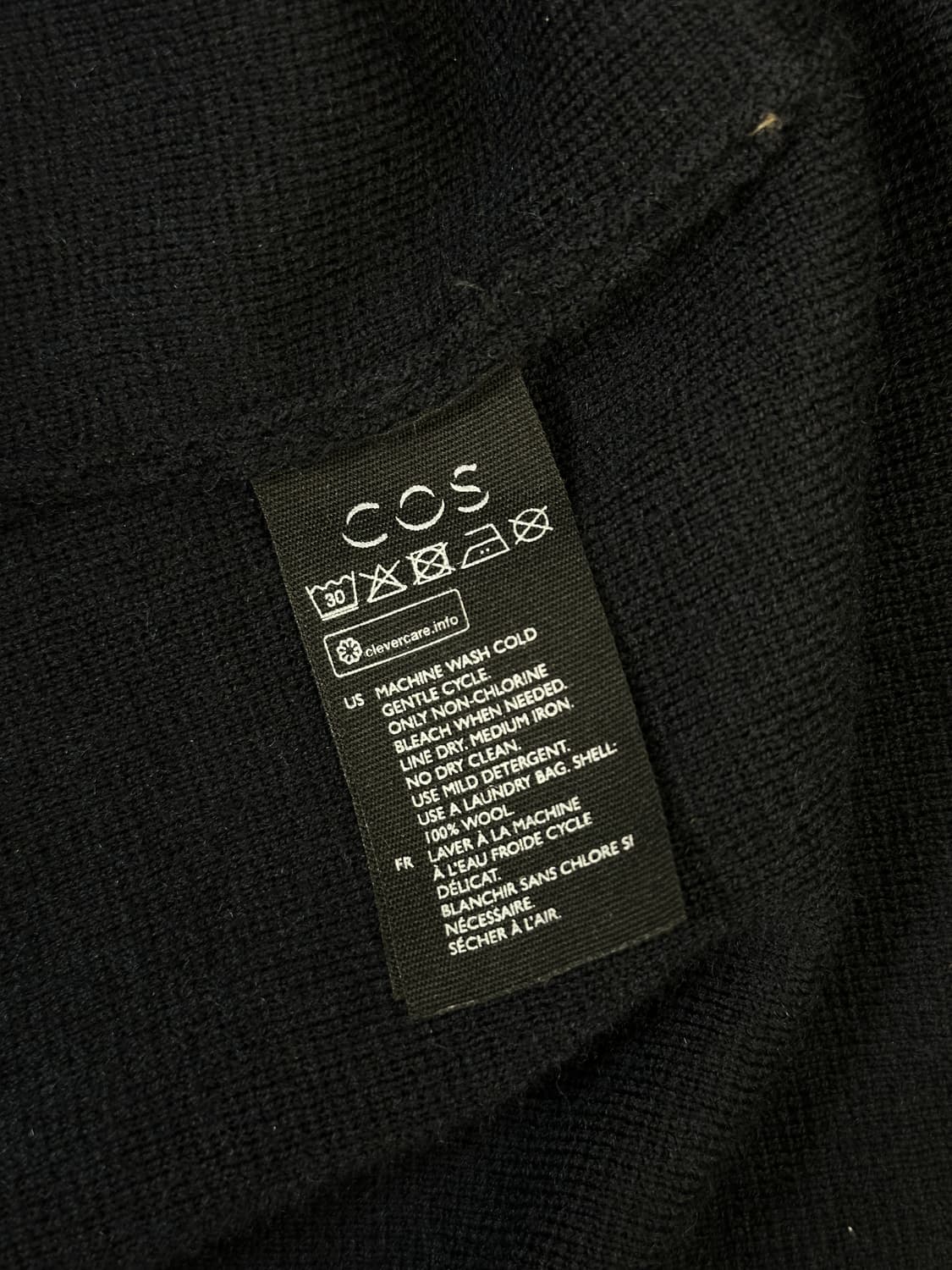 코스 카라 니트가디건 네이비 M 상품이미지5