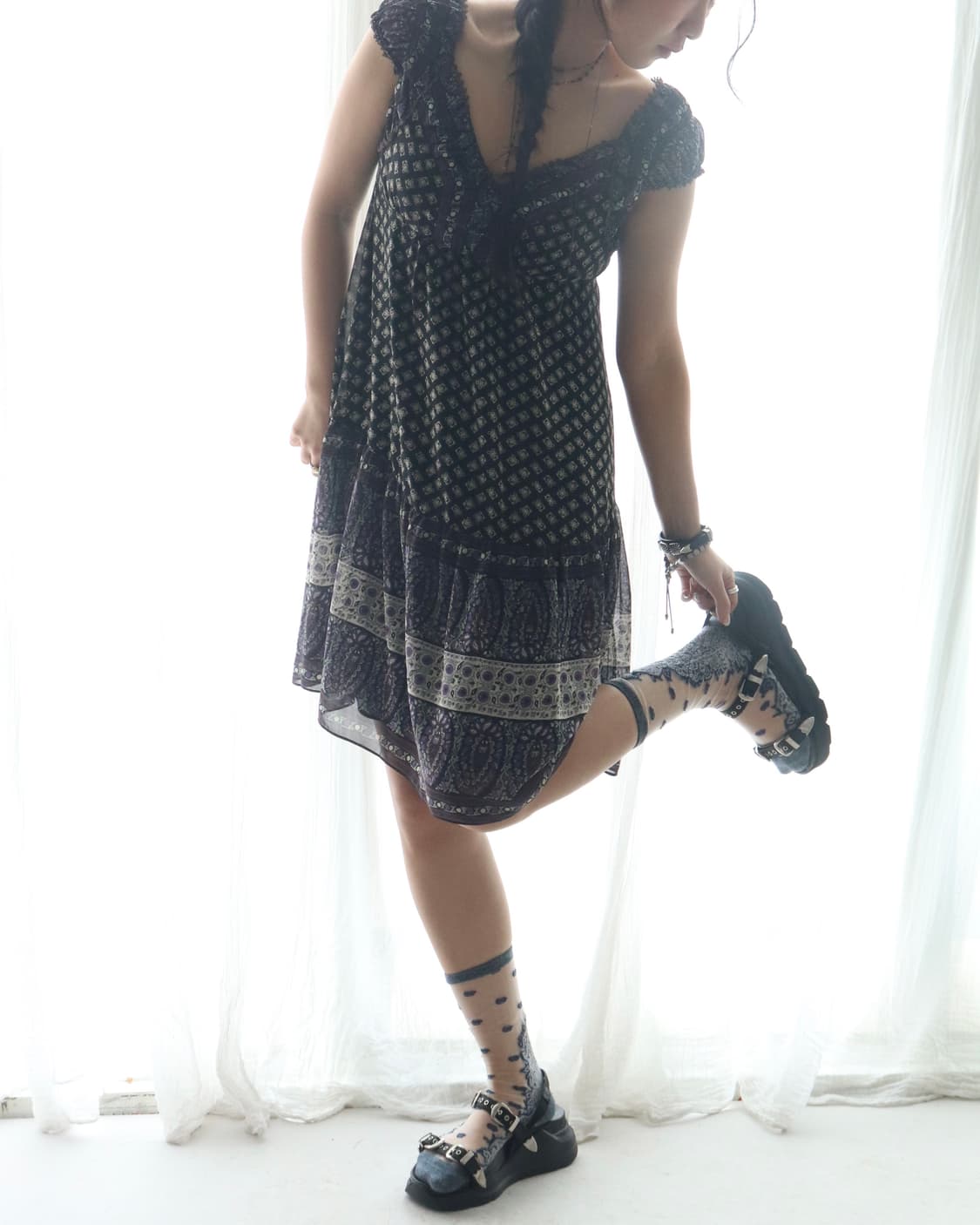 [Hysteric Glamour]Fuckbear Paisely Dress 상품이미지5