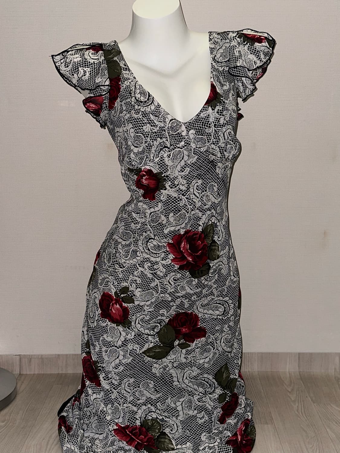빈티지 고스 로즈 롱 원피스  상품이미지5