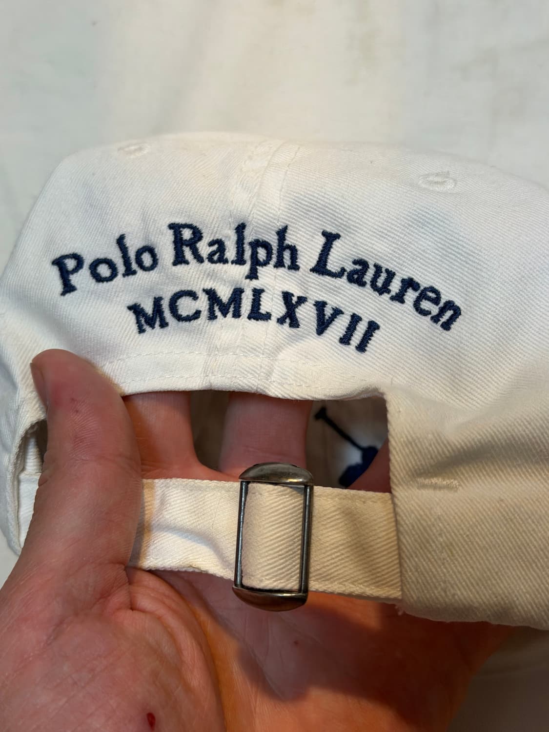 폴로 랄프로렌 빅포니 희귀자수 볼캡 화이트 상품이미지2