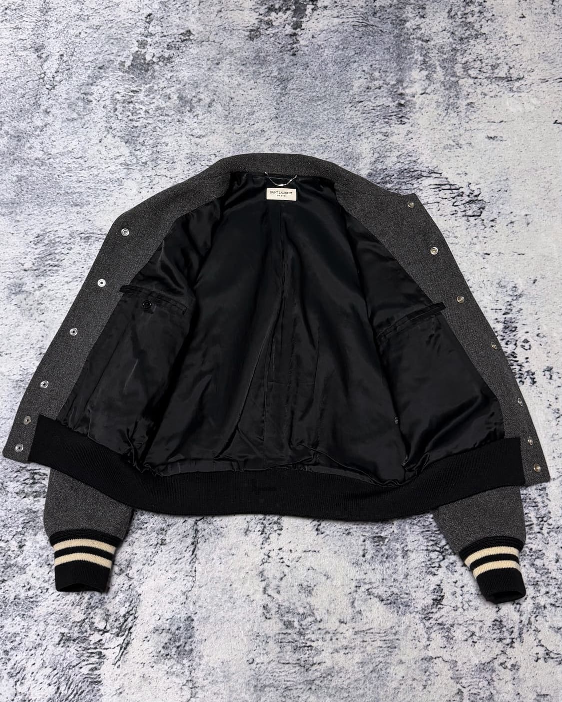 생로랑 14fw 지브라 테디 바시티 자켓 46 상품이미지3