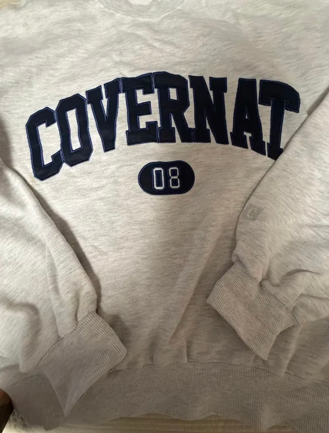 커버낫 맨투맨 아치로고 화이트S 상품이미지2