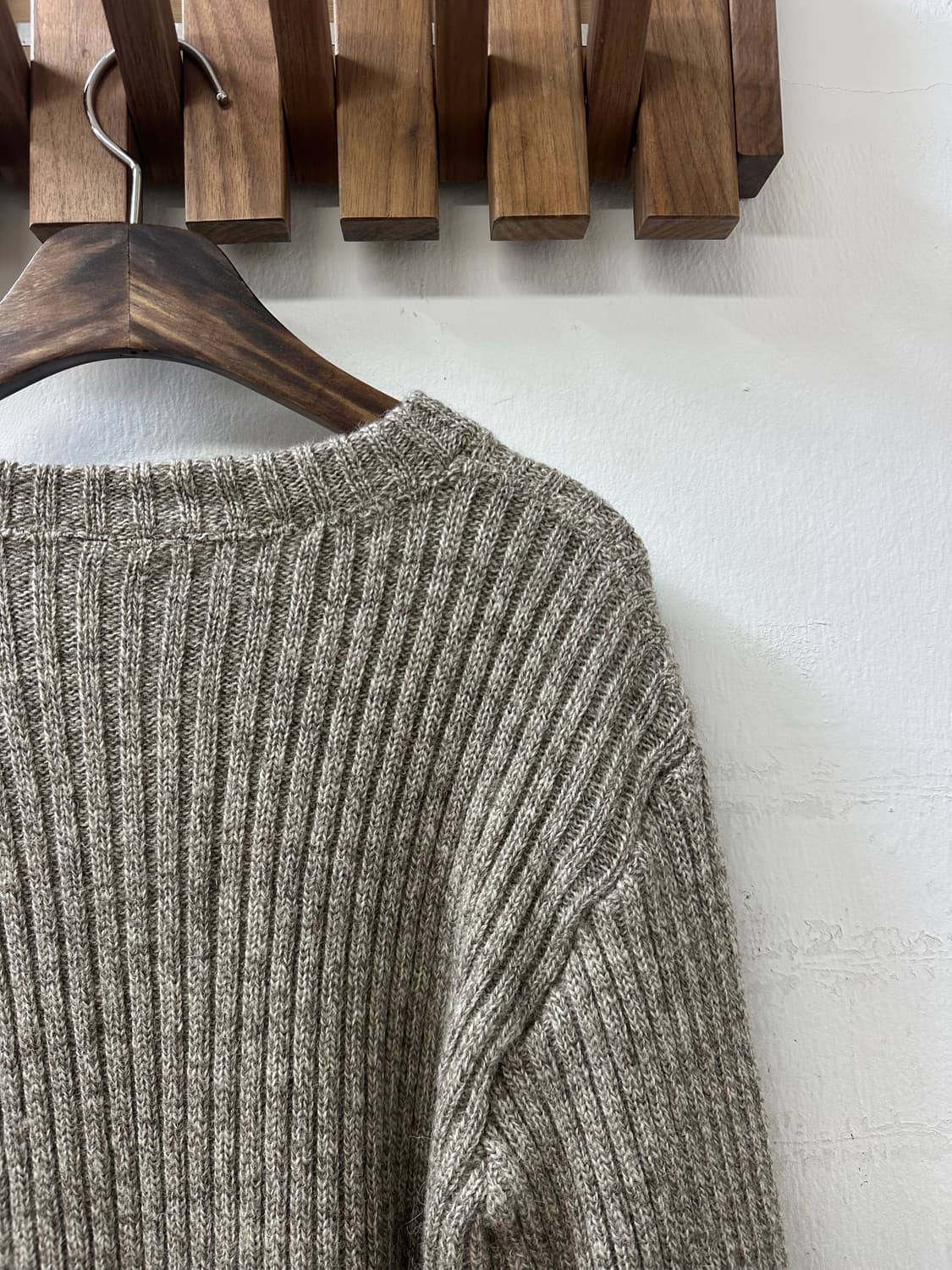 100% Pure New Wool 리브드 니트 Made in U.K. 상품이미지5