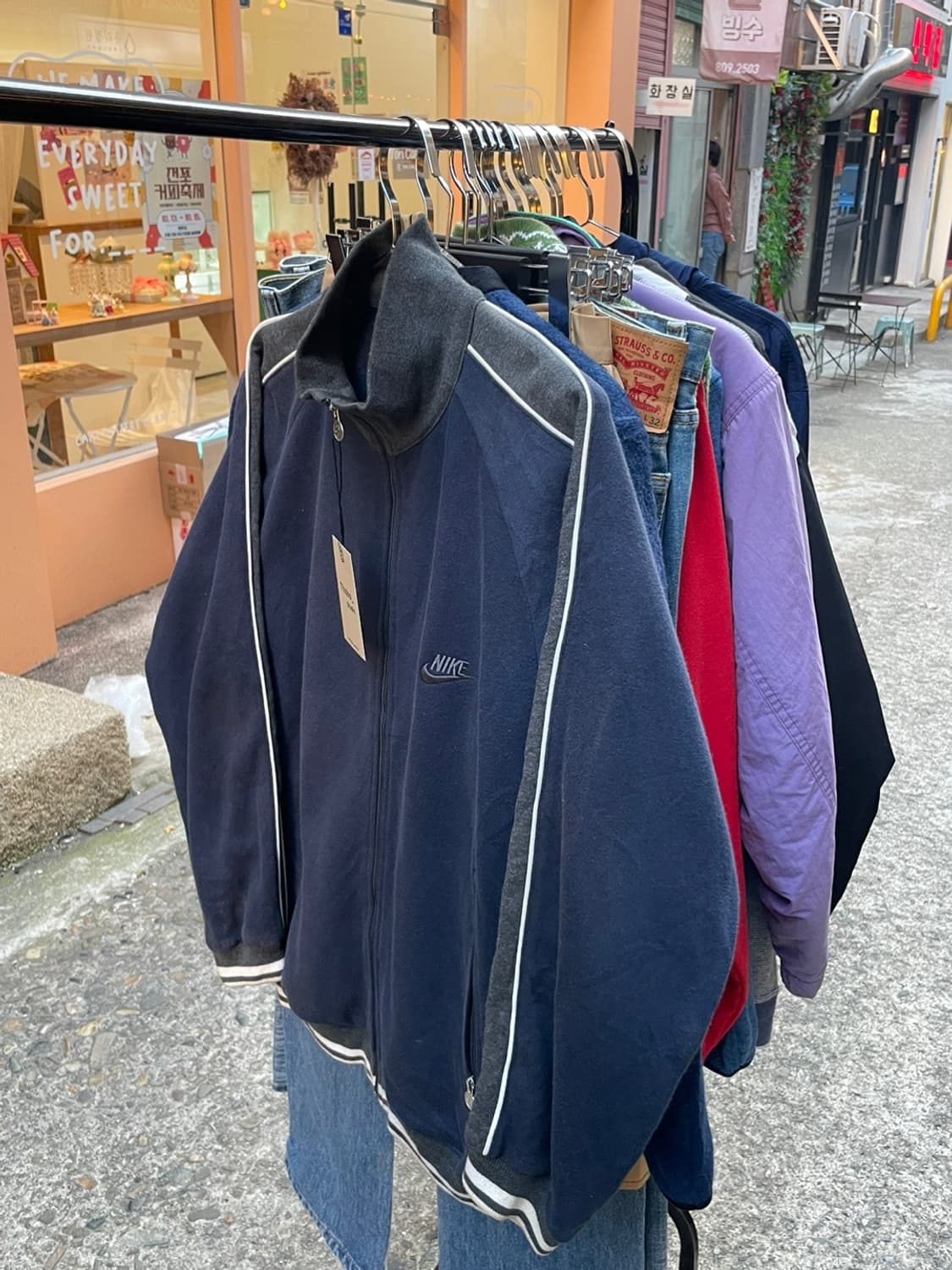 00’s NIKE NAVY line grey PT JK 상품이미지1