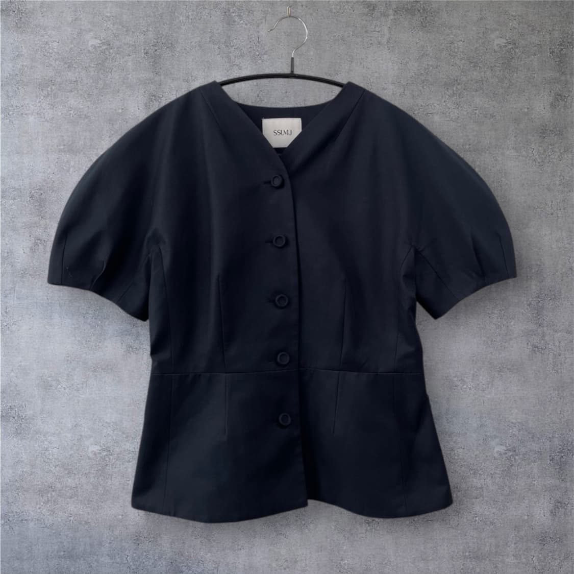 썸제이 Ssumj 네이비 볼륨소매 숏 반팔 자켓 S 상품이미지9