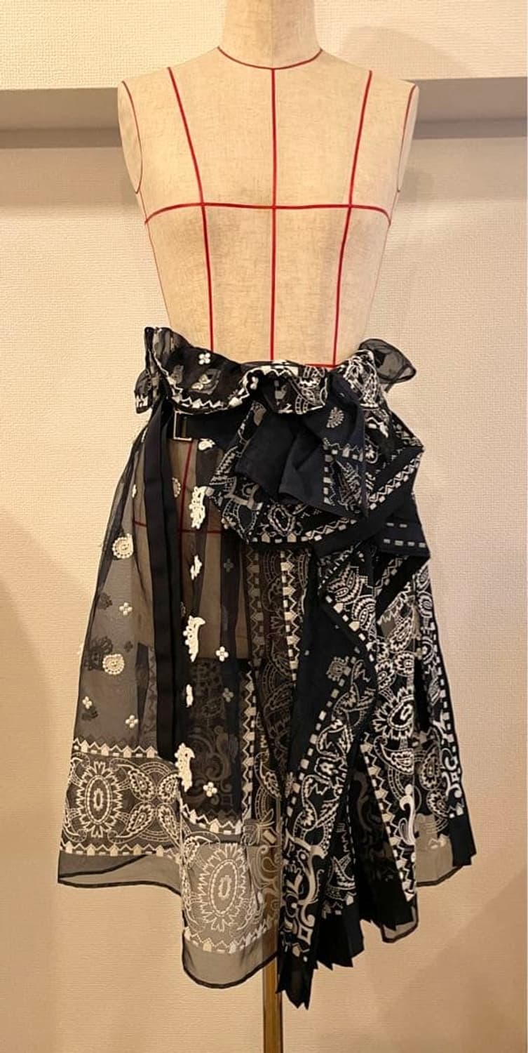 Sacai 사카이 페이즐리 랩 스커트 사이즈2 상품이미지1
