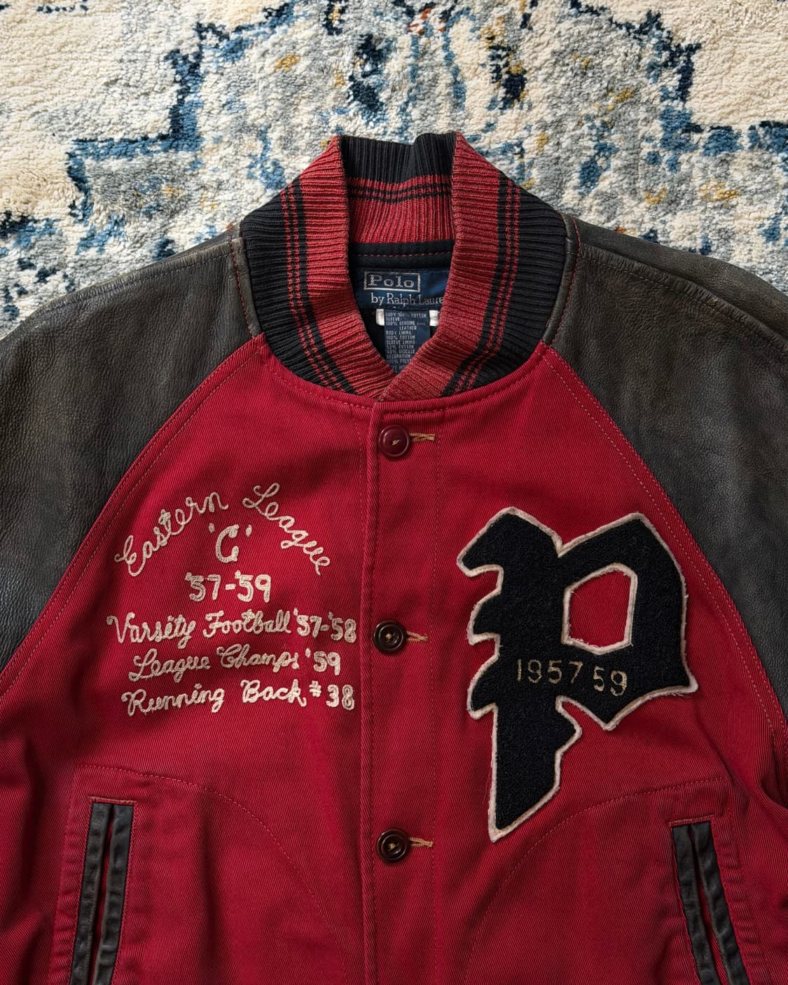 Polo Ralph Lauren Leather Varsity Jacket 상품이미지3