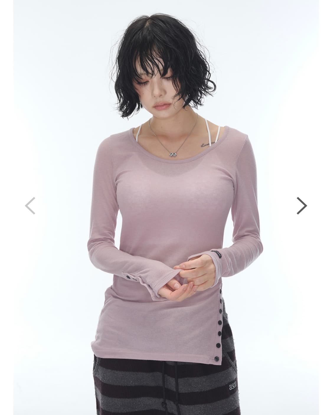 ason DIAGONAL BUTTON T 상품이미지1