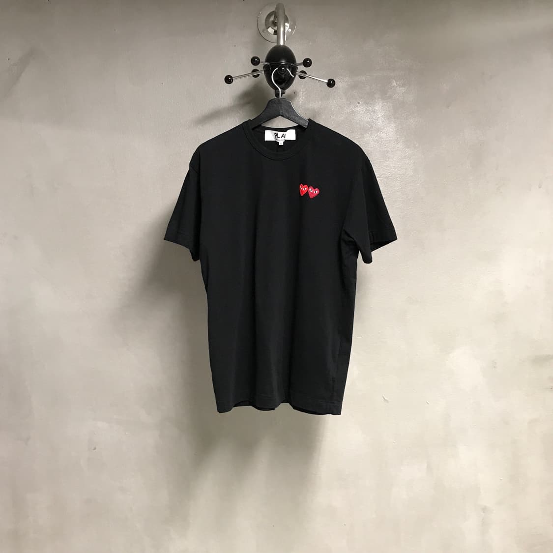 꼼데가르송 더블 와펜 반팔 티셔츠 블랙 XL 상품이미지1