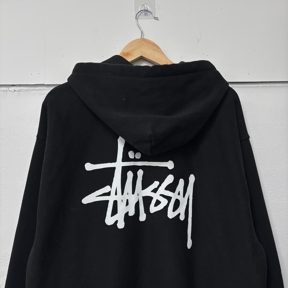 스투시 블랙 베이직 후드집업 상품이미지4