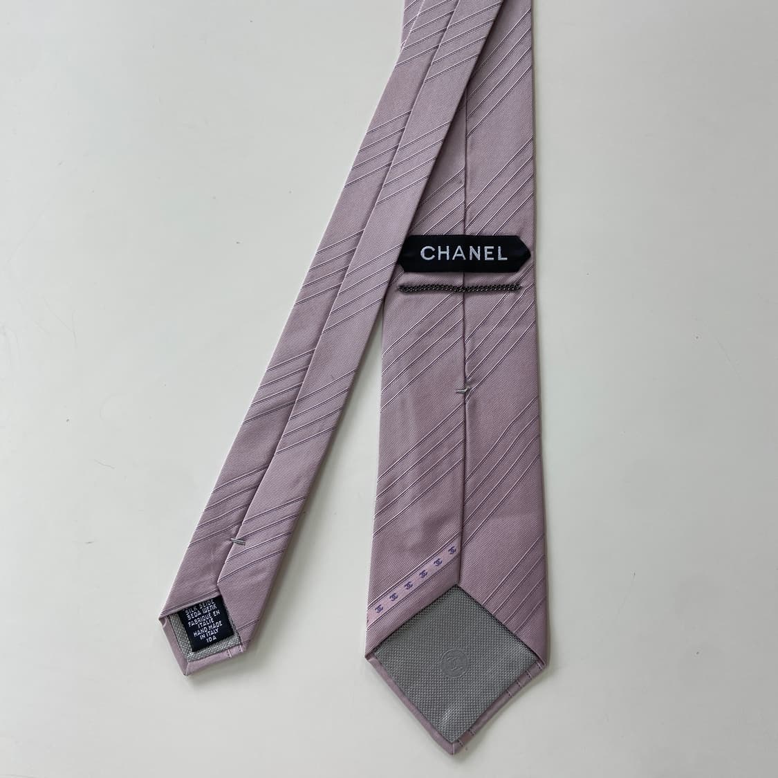 샤넬(CHANEL) 명품 정품 영문로고 넥타이 상품이미지2