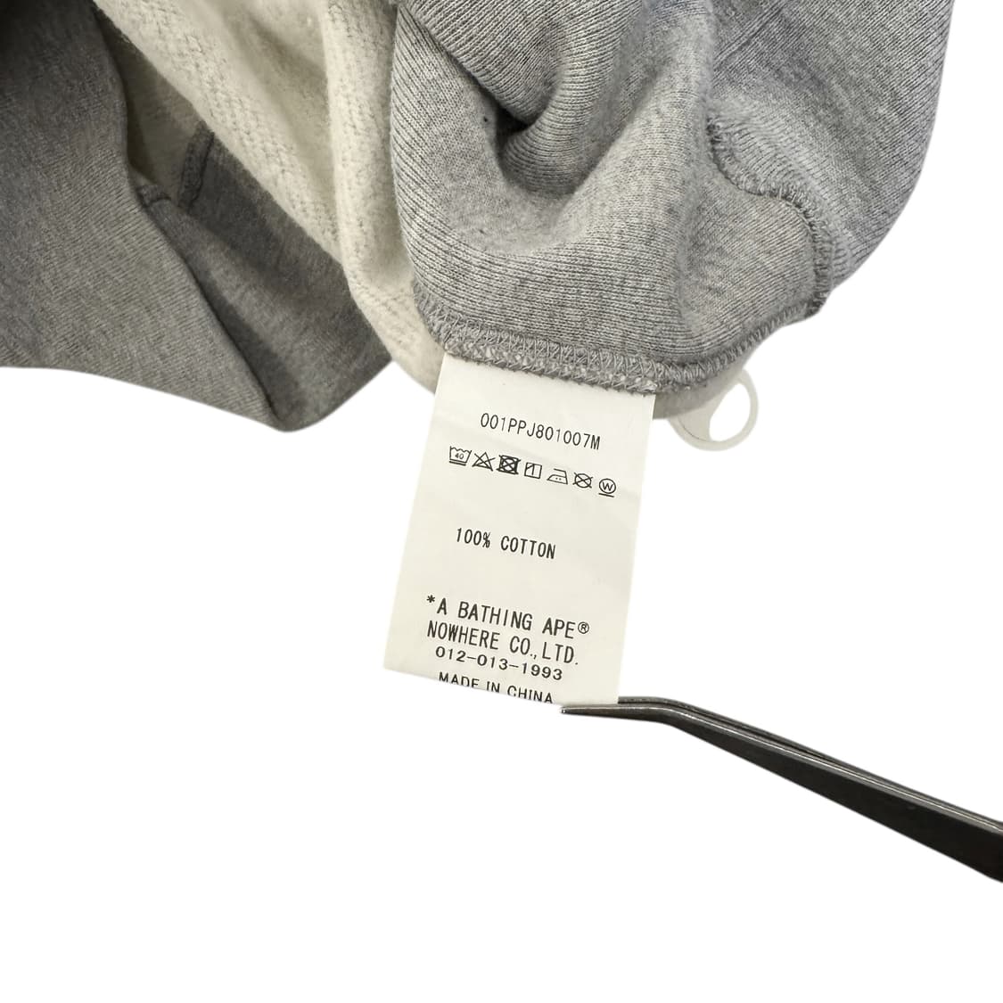 베이프 NYC 로고 풀오버 후디 후드티 그레이 상품이미지8