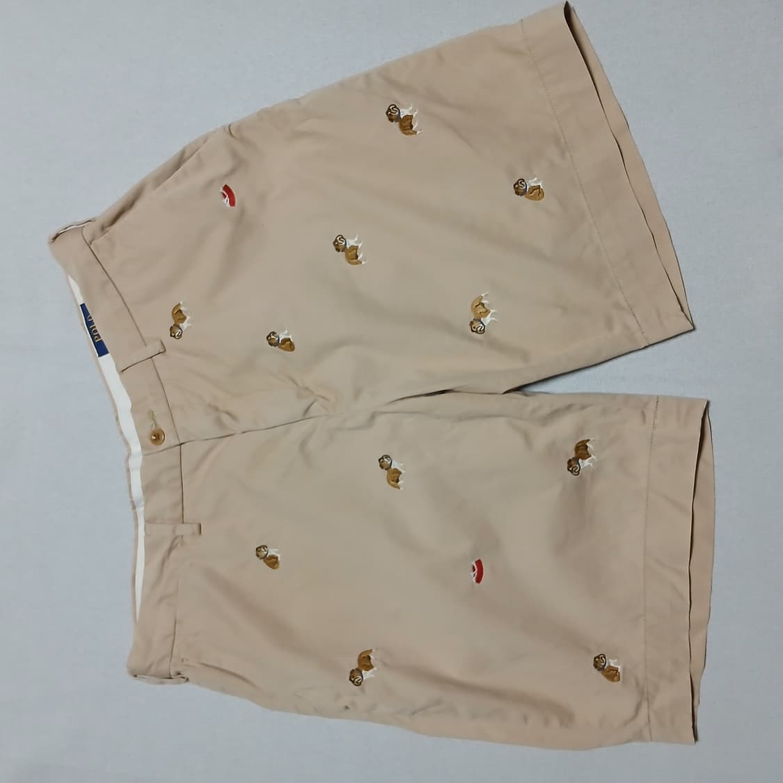 POLO 폴로 랄프로렌 불독 자수 면 반바지 쇼츠 33인치이하 상품이미지4