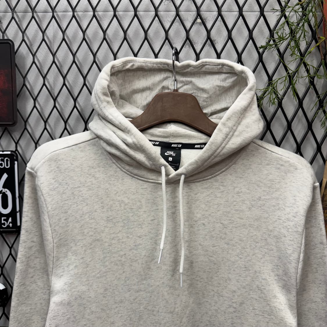 나이키 SB 후드티 후면 빅로고 포인트 멜란지 그레이 상품이미지3