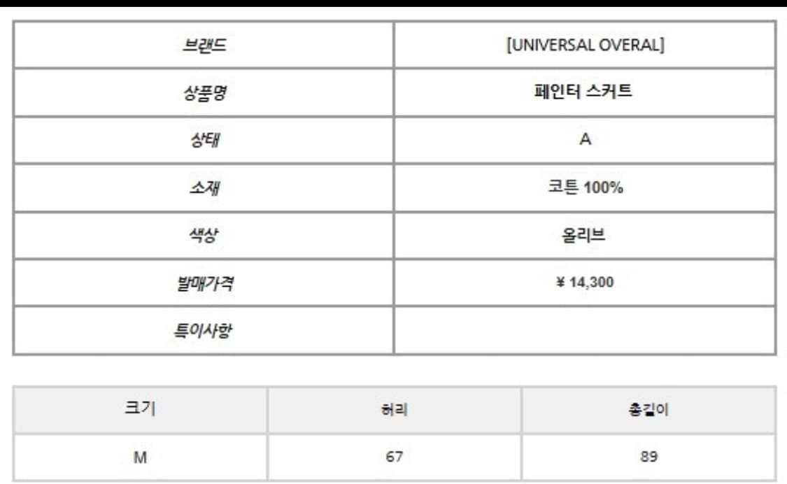 페인터 스커트 상품이미지2