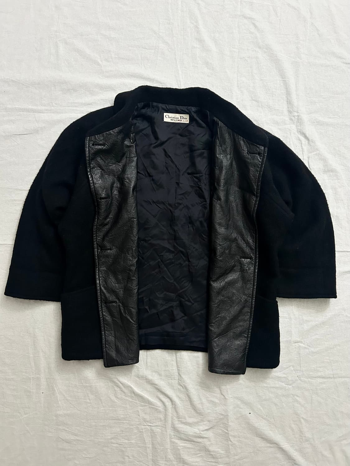 크리스찬 디올 80s 더블 브레스트 울 하프 코트 상품이미지3