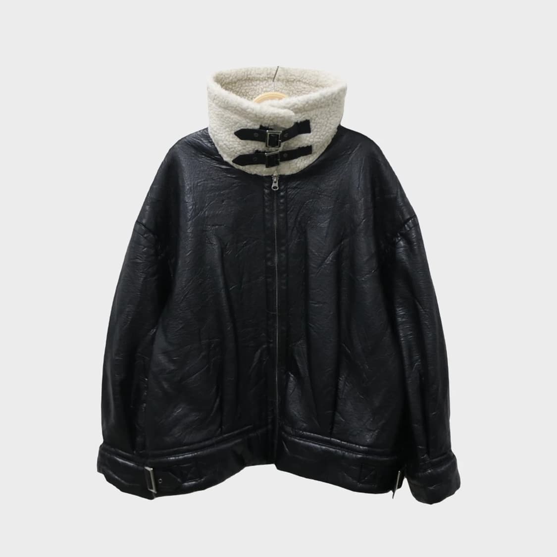 CHICO 양털 하이넥 합성 가죽 자켓 62307 상품이미지1