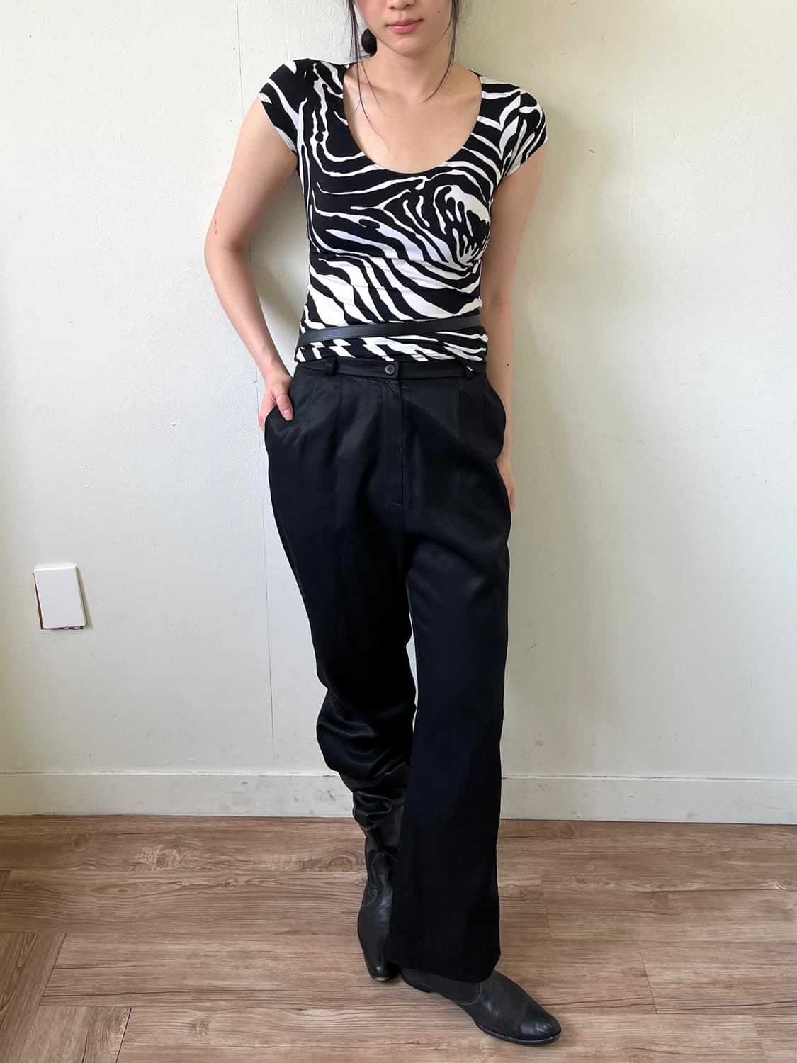 CECI OU CEL 벨트 set 블랙 슬랙스 상품이미지4