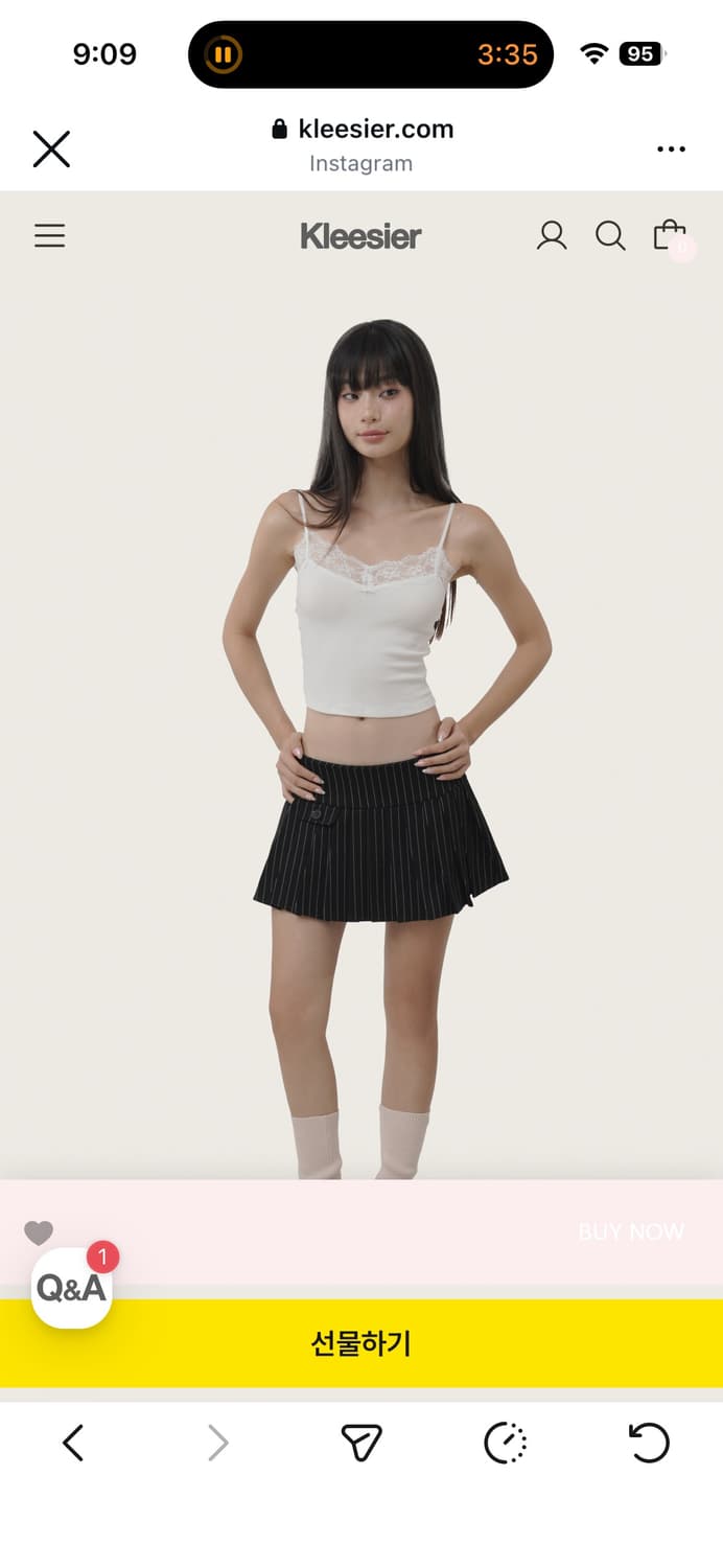 클리시어 크럼 도넛 슬리브리스 화이트 상품이미지2