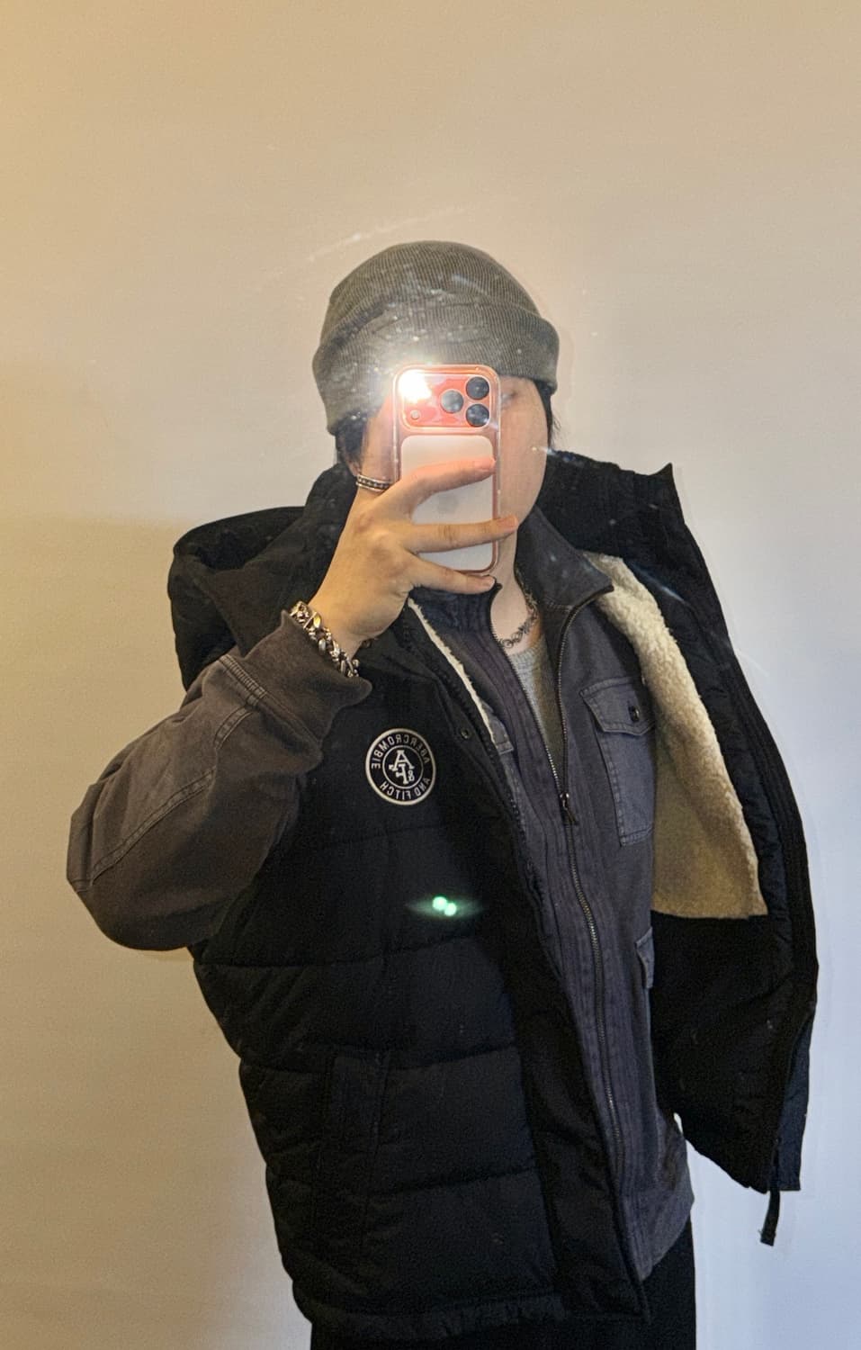 아베크롬비 자수로고 패딩조끼 상품이미지1