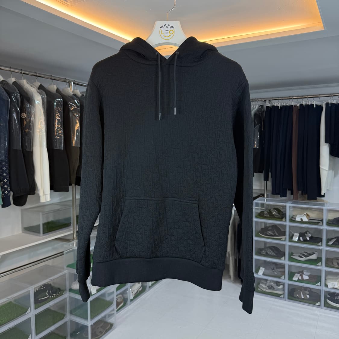 [리오브] 디올 오블리크 디테일 코튼 블렌드 후드 상품이미지1