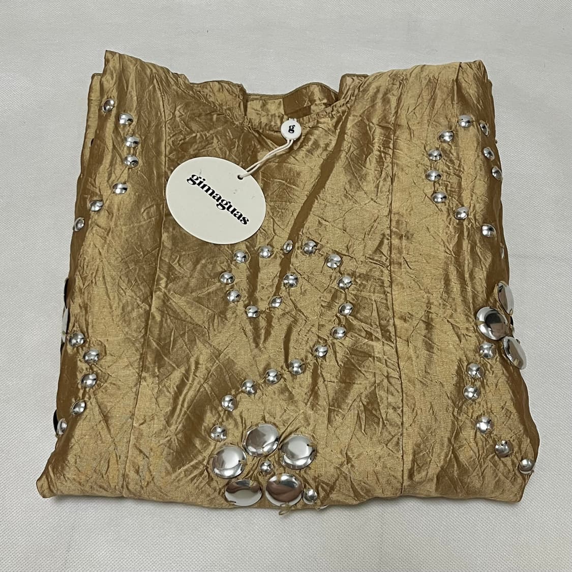 [XS]기마구아스 Claude 스터드 미니 드레스/메탈릭 상품이미지4