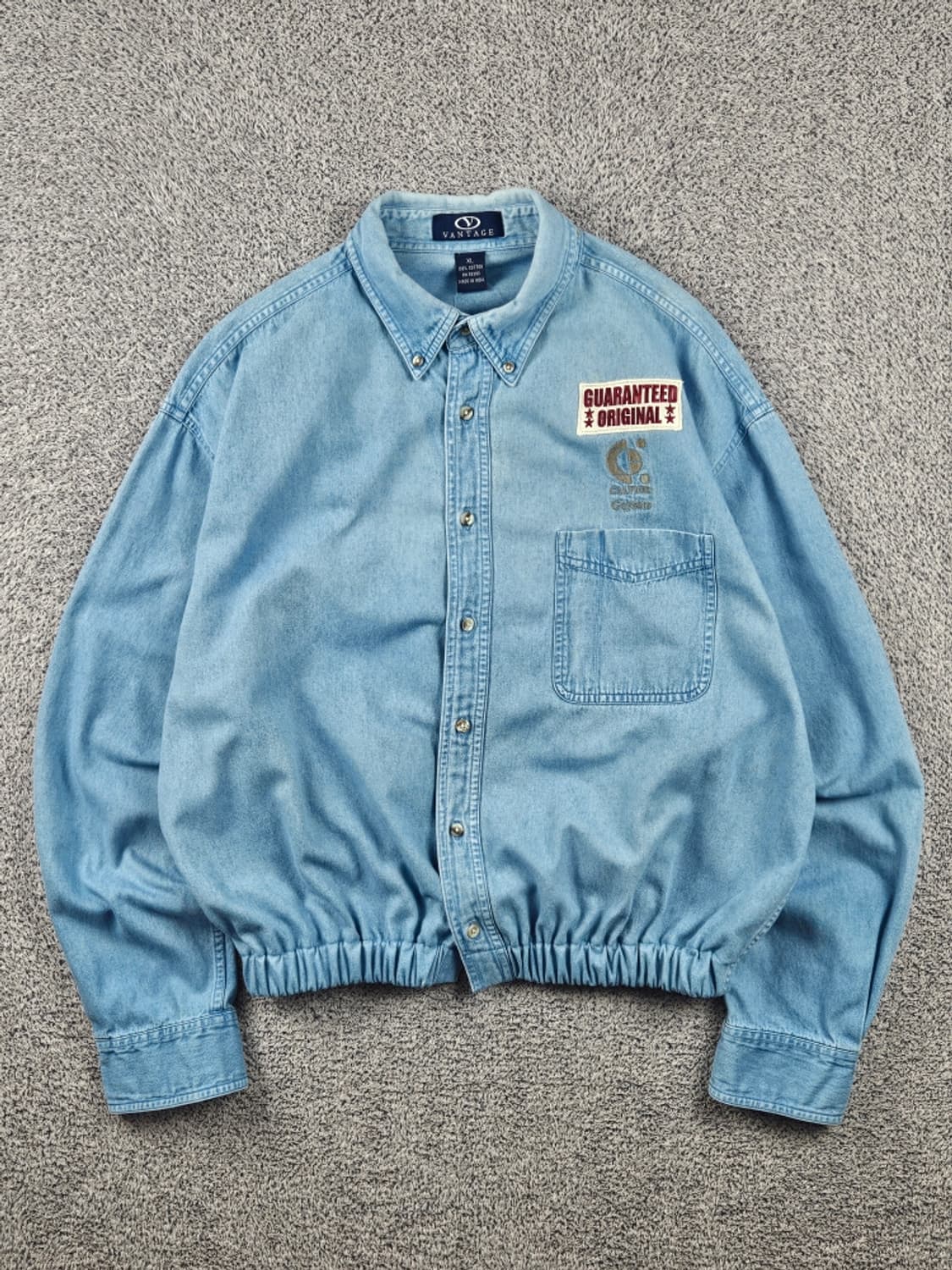 VANTAGE 크롭밴딩 커스텀 데님 셔츠 ( XL ) / 11635 상품이미지1