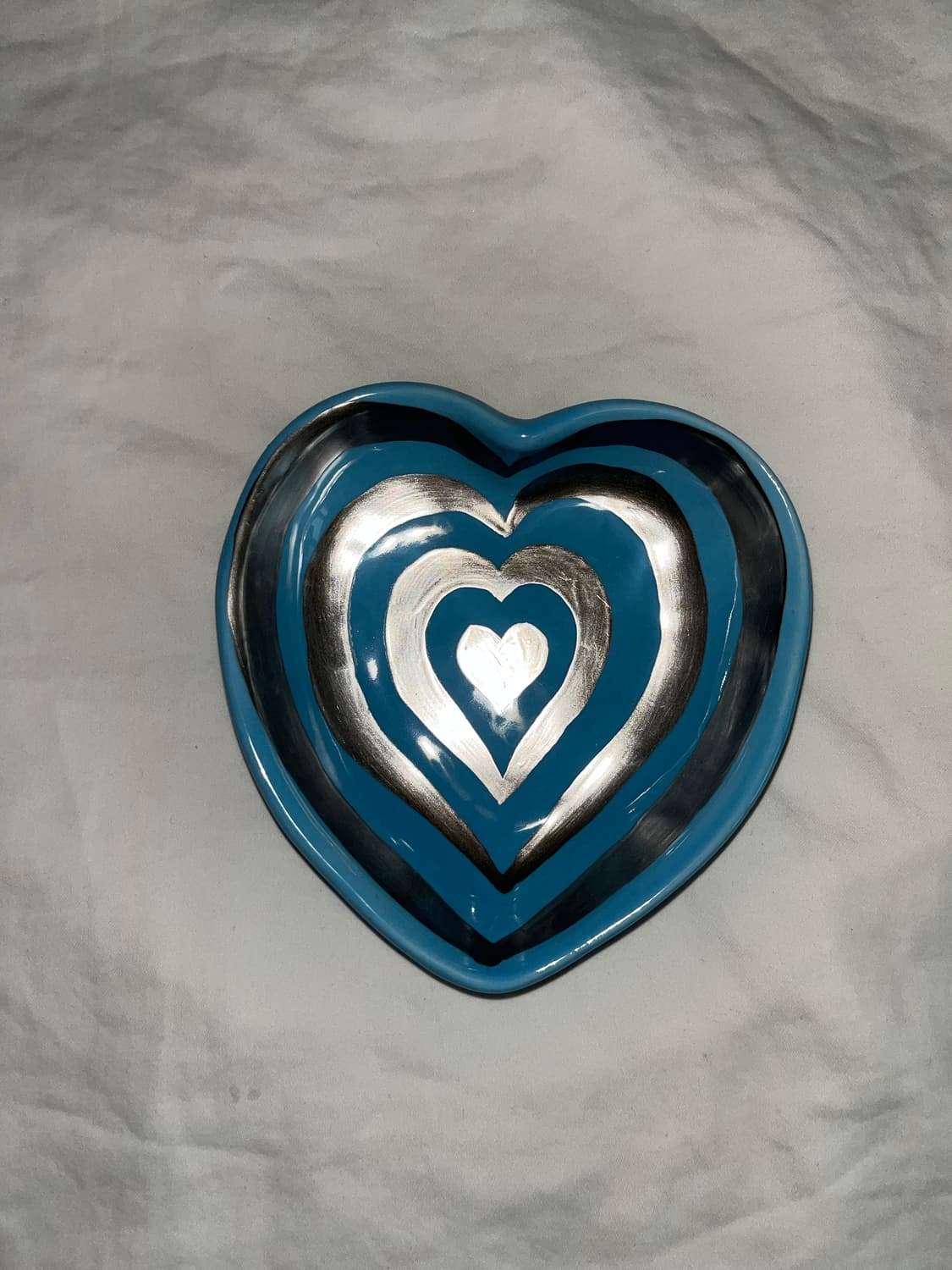 나이트프루티 하트접시 블루 실버 상품이미지6