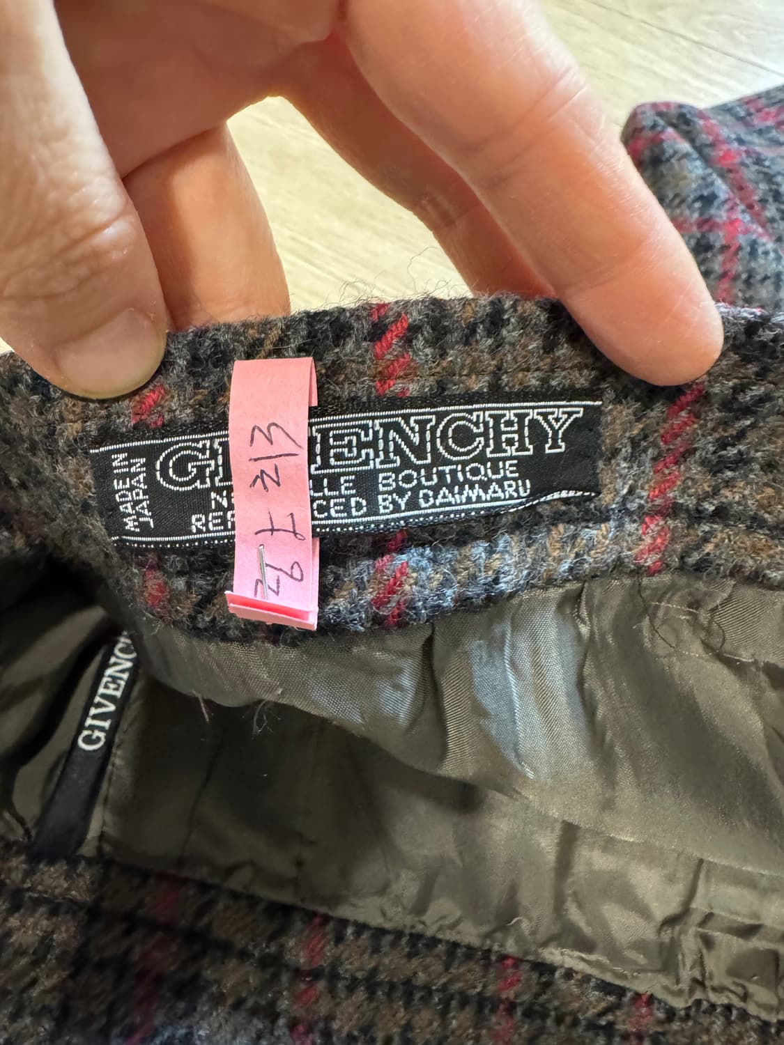 빈티지 지방시 울 스커트 상품이미지5