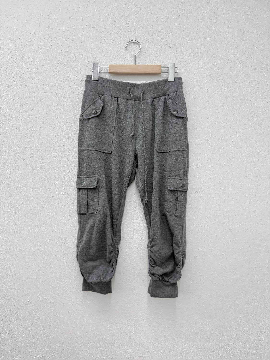 빈티지 리이트 그레이 셔링 카프리 팬츠 상품이미지1