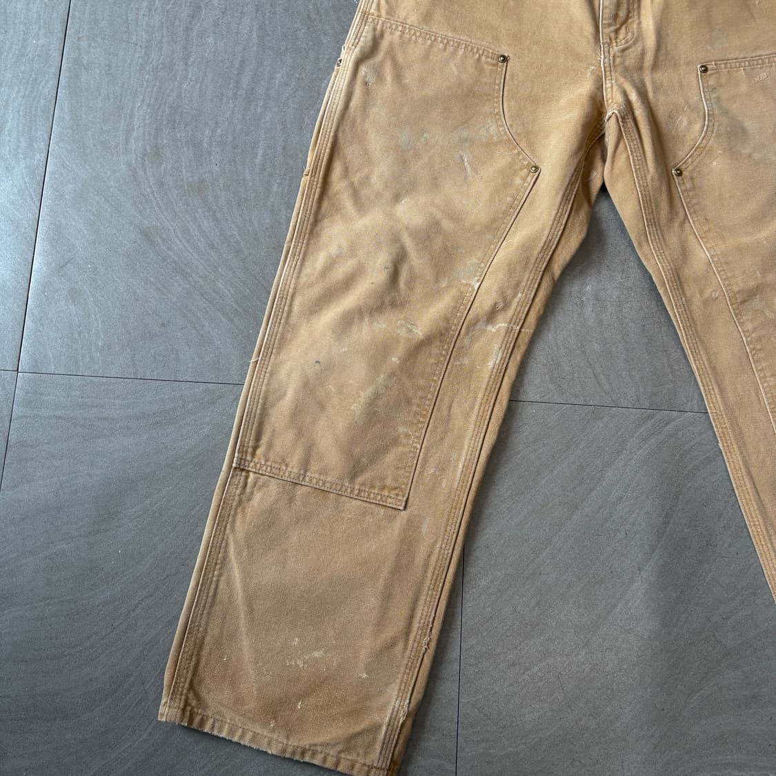 칼하트 브라운 더블니 팬츠 바지 상품이미지3